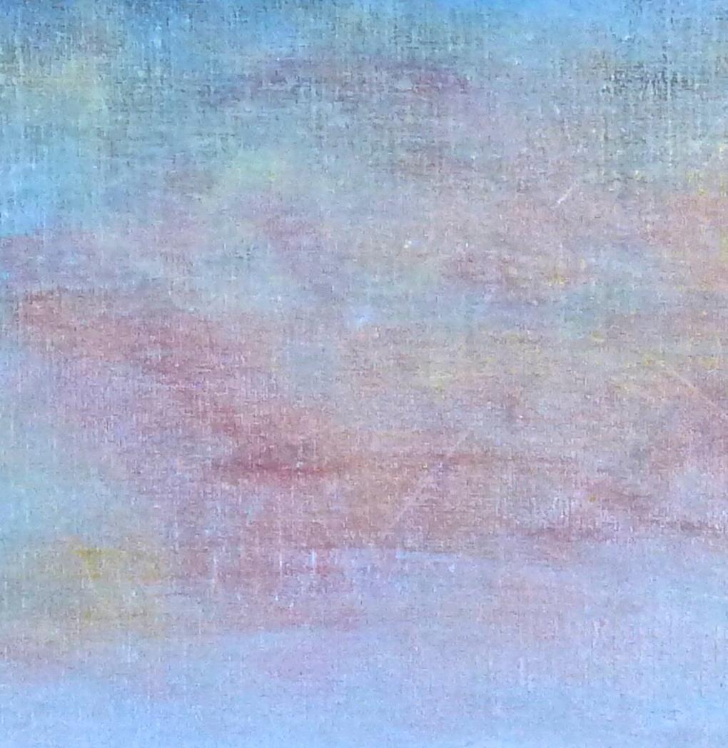 Fly Away, abstrakte Landschaft Ölgemälde mit Vogel im Flug, 20 x 24 in im Angebot 1