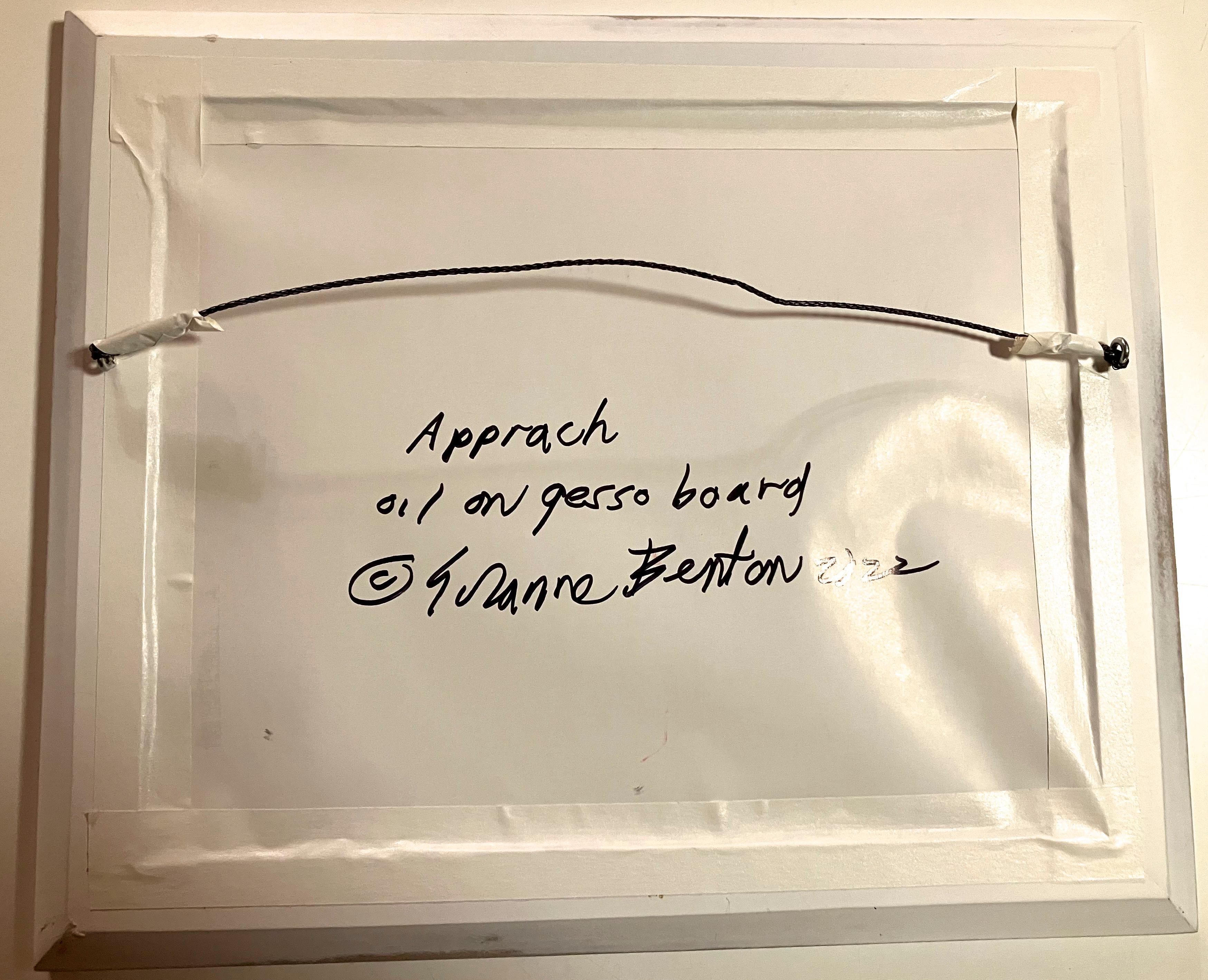 Suzanne Benton, Approccio, 2022, olio su tavola gesso, Neo-Trascendentalismo in vendita 1