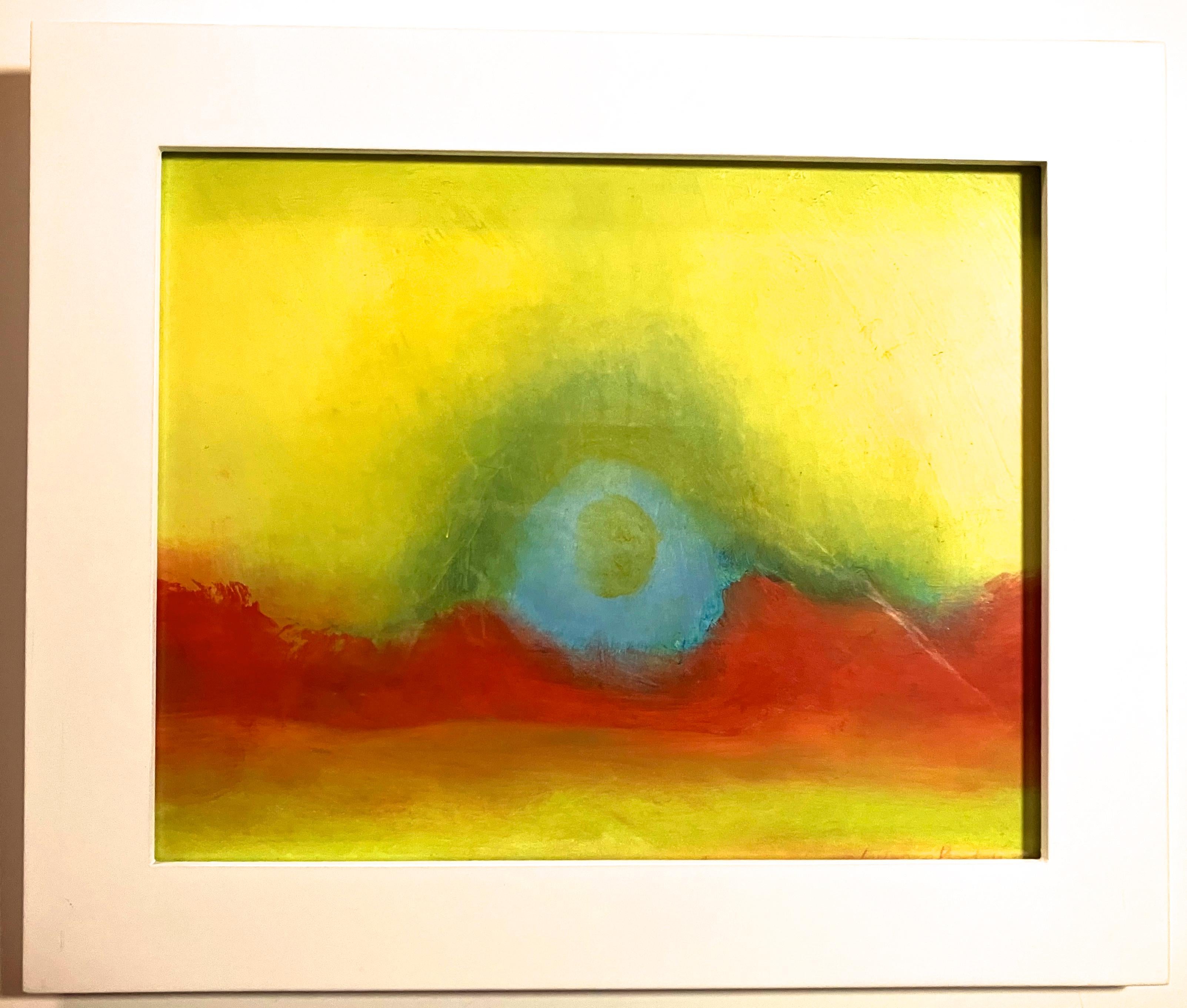 Suzanne Benton, Approccio, 2022, olio su tavola gesso, Neo-Trascendentalismo in vendita 2