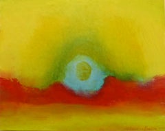 Suzanne Benton, Approach, 2022, oil on gesso board, Neo-Transcendentalism