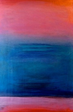 Suzanne Benton, Malva azul,  2022, óleo sobre lino, Espiritualismo