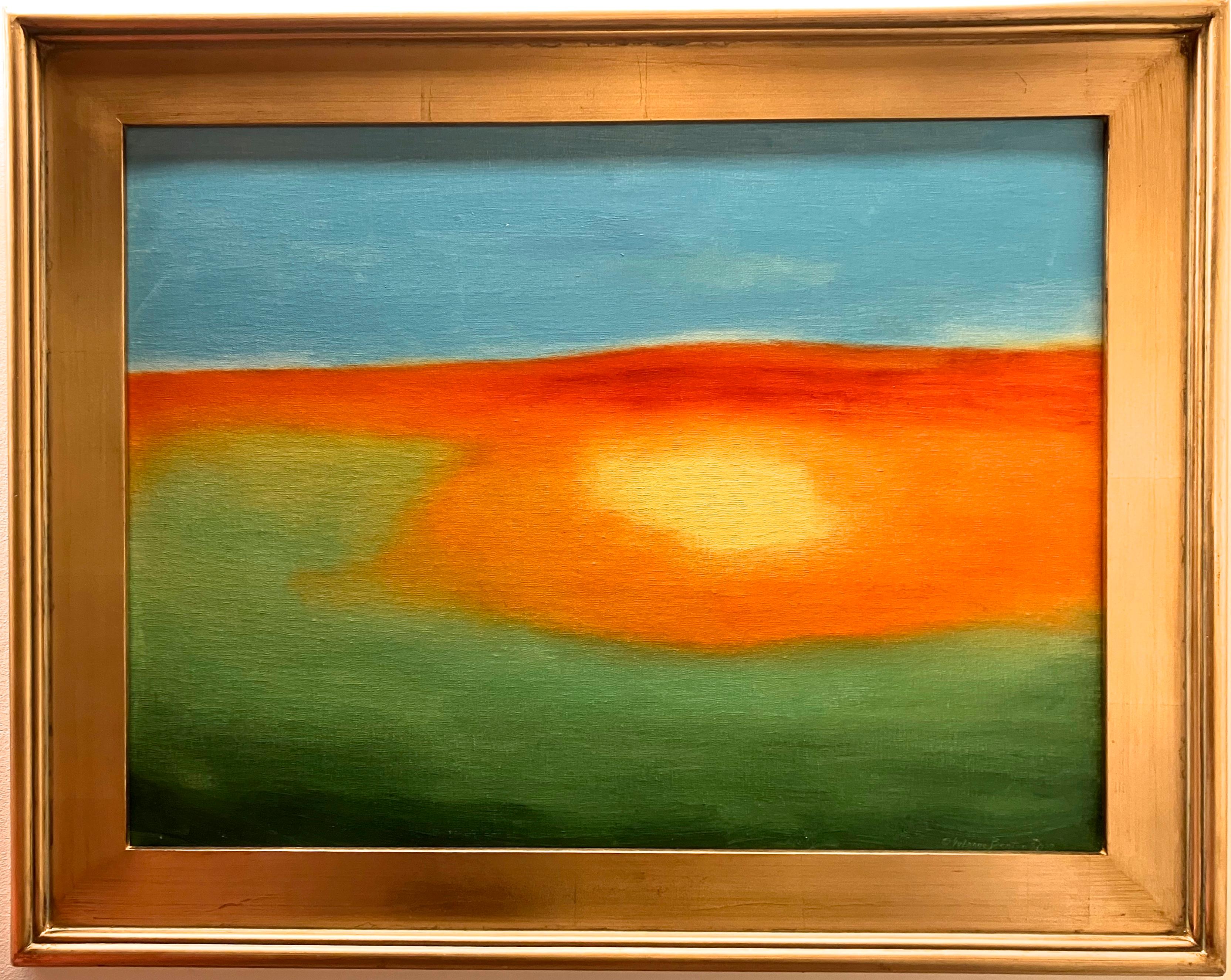 Suzanne Benton, Centrándose, 2022, óleo sobre panel, Neotranscendentalismo en venta 2