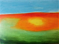 Suzanne Benton, Centrándose, 2022, óleo sobre panel, Neotranscendentalismo
