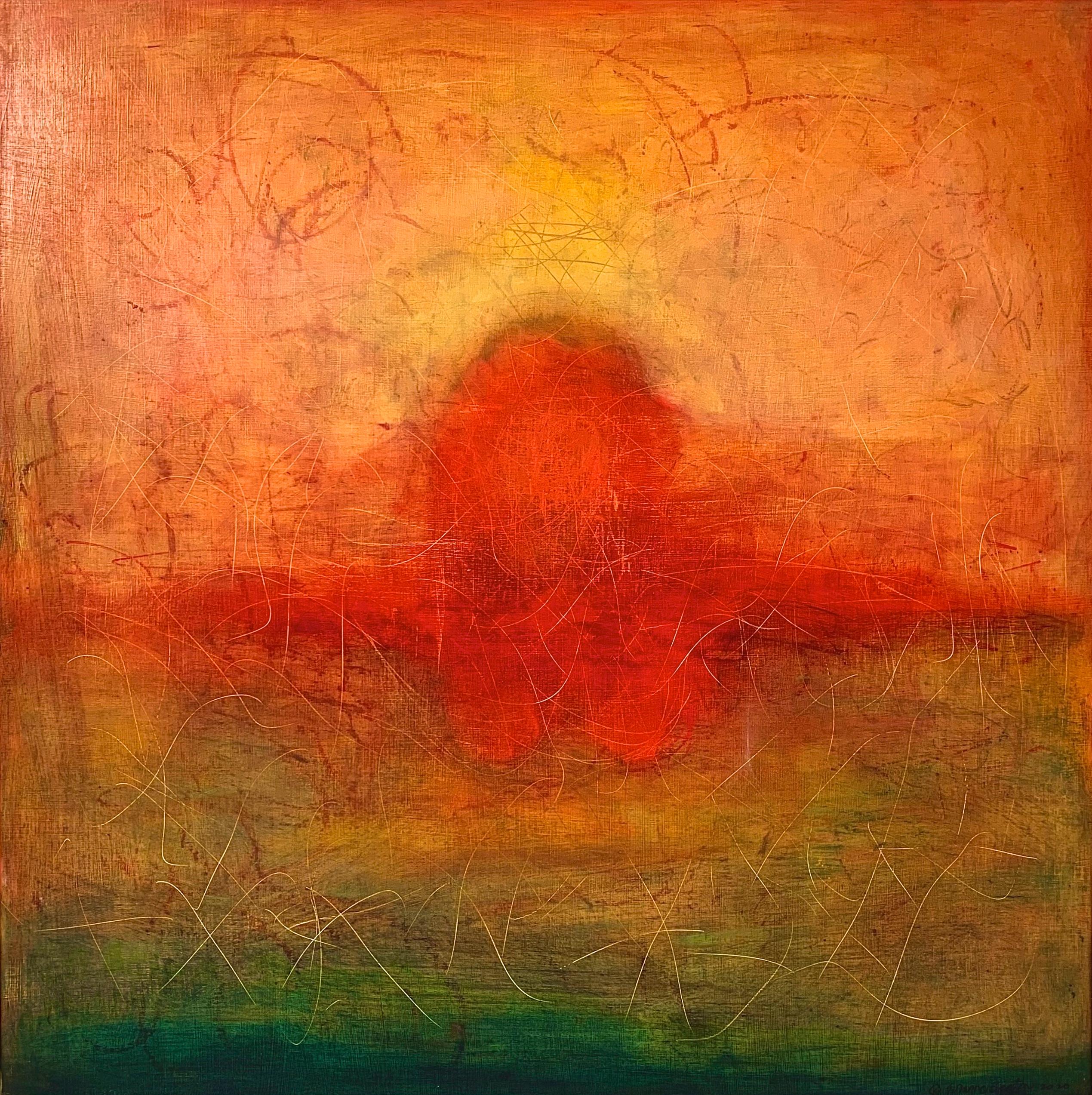 Suzanne Benton, Rescue, 2020, olio su tavola, Spiritualismo