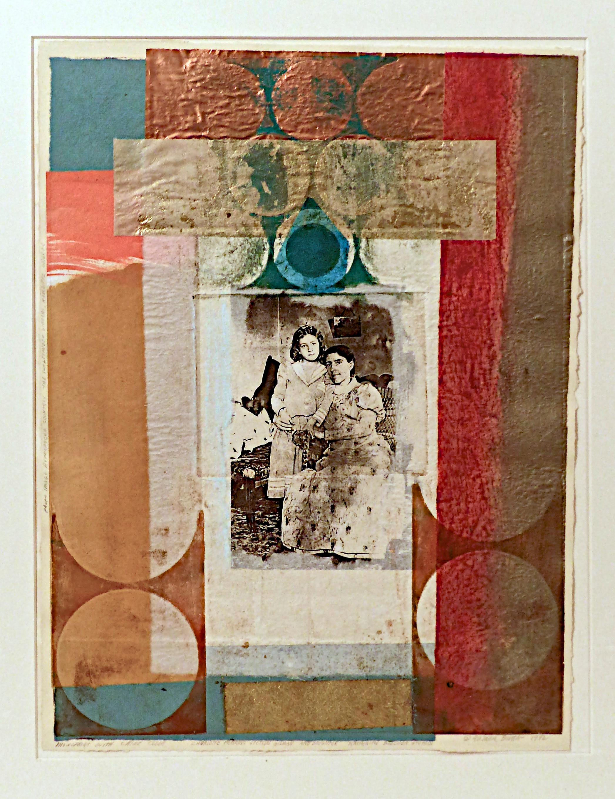 Benton, Charlotte Perkins Gilman and Her Daughter, monoprint, PioneerActivist