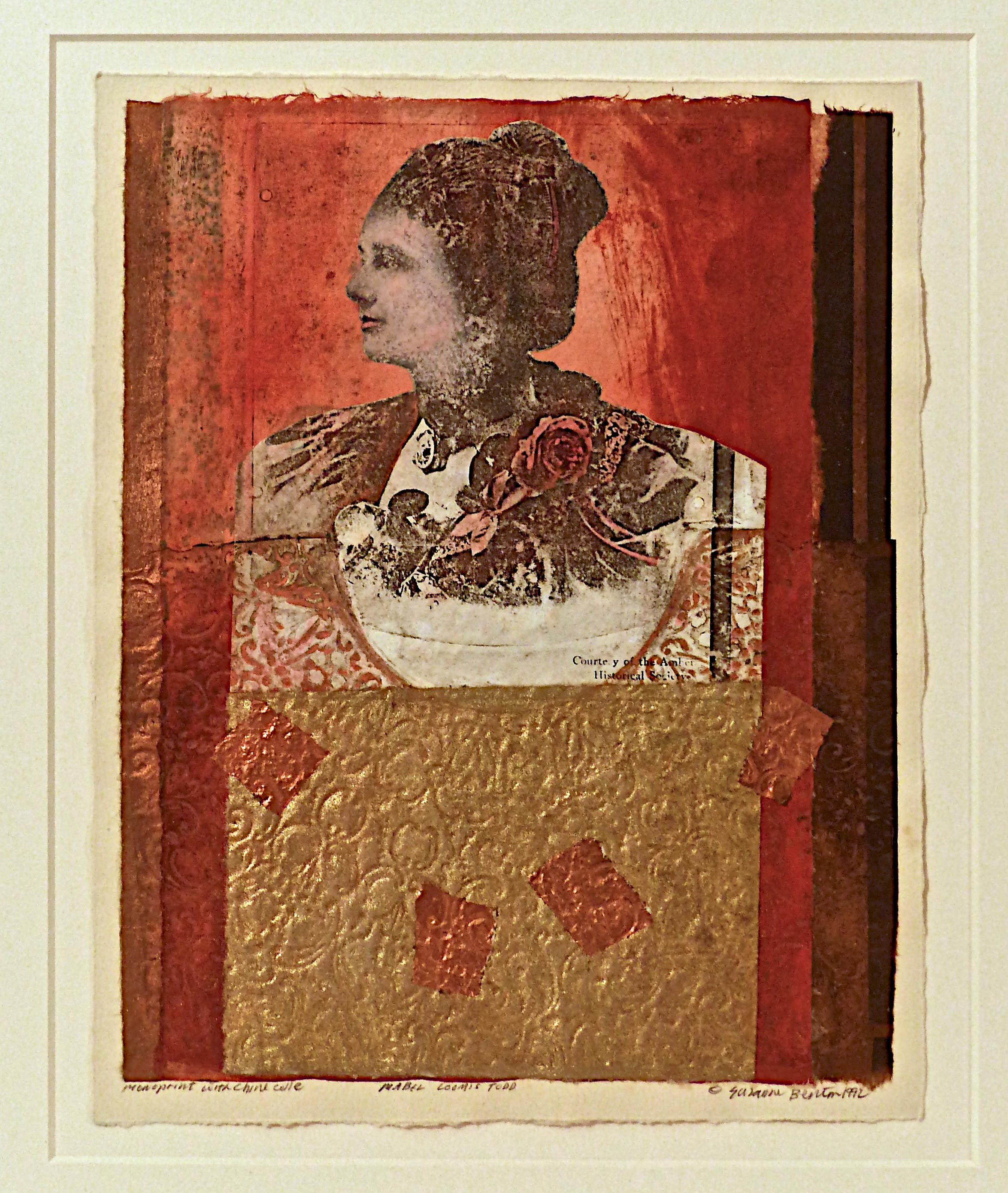 Suzanne Benton Portrait Print - Benton, Mabel Loomis Todd,  monoprint with Chine collé, Pioneer Activist