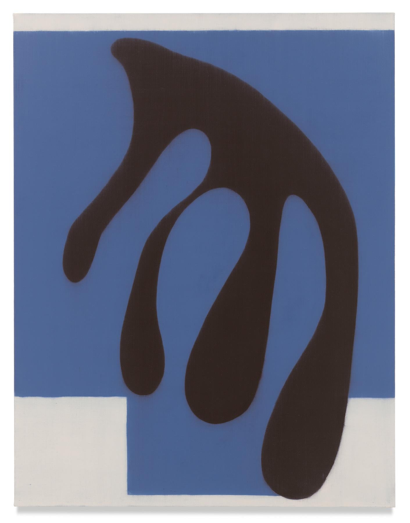 753 (wrack on blue) - Painting by Suzanne Caporael
