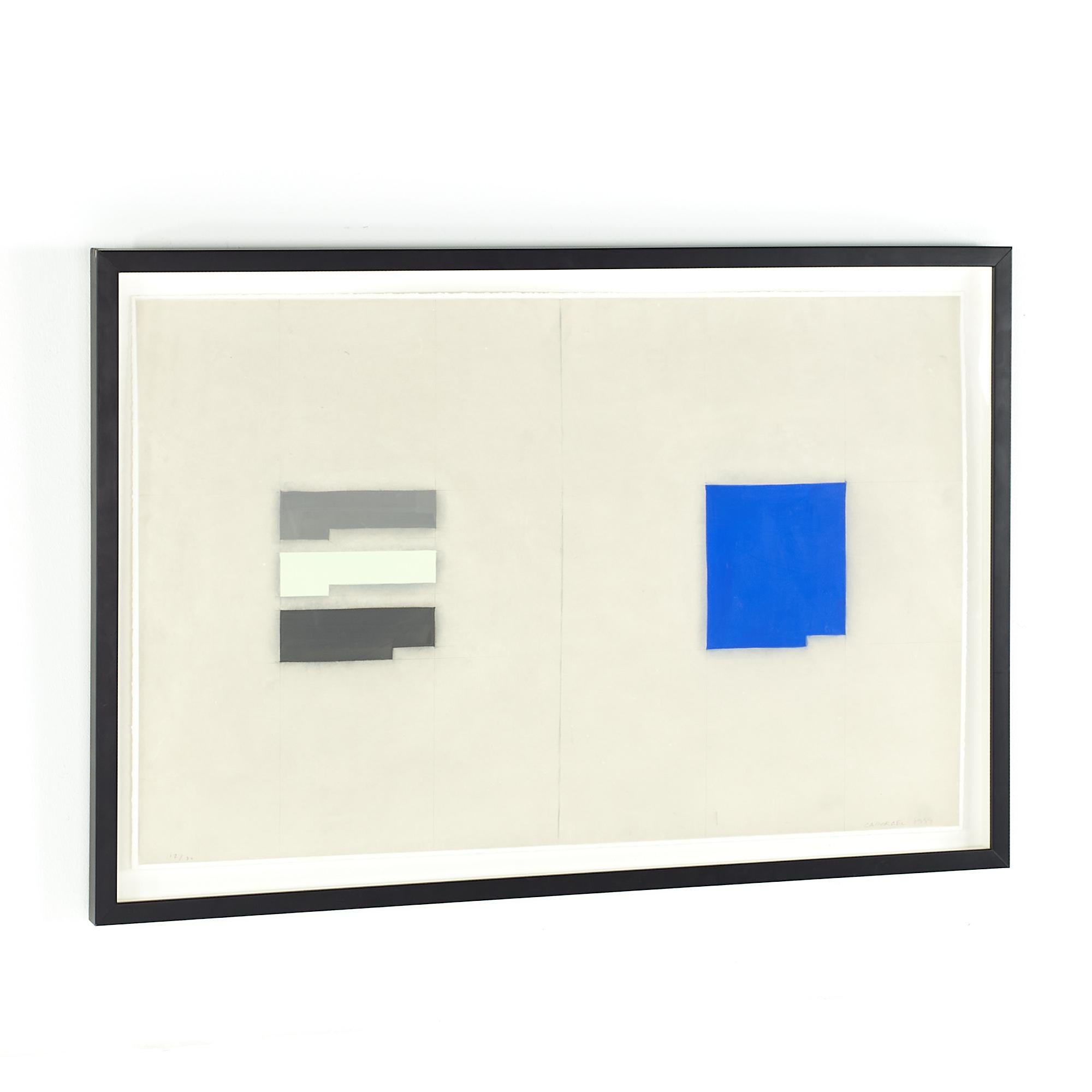 Suzanne Caporael Mid Century Elements of Pigment Etching with Gouache and Pencil

This artwork measures: 34.5 wide x 1.25 deep x 23.25 inches high

We take our photos in a controlled lighting studio to show as much detail as possible. We do not