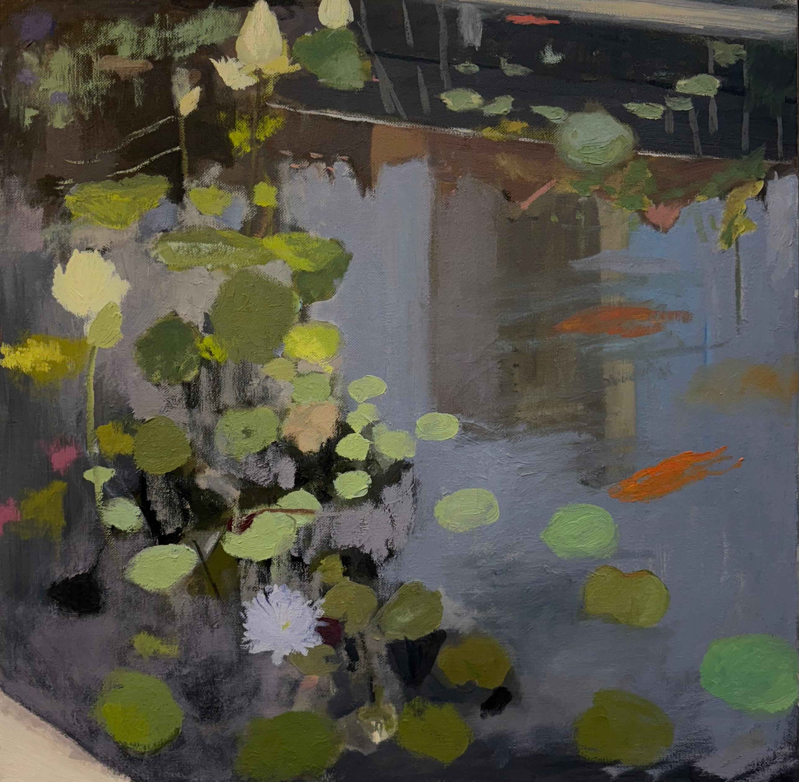 Suzanne Chamlin Abstract Painting – Seerosenbecken