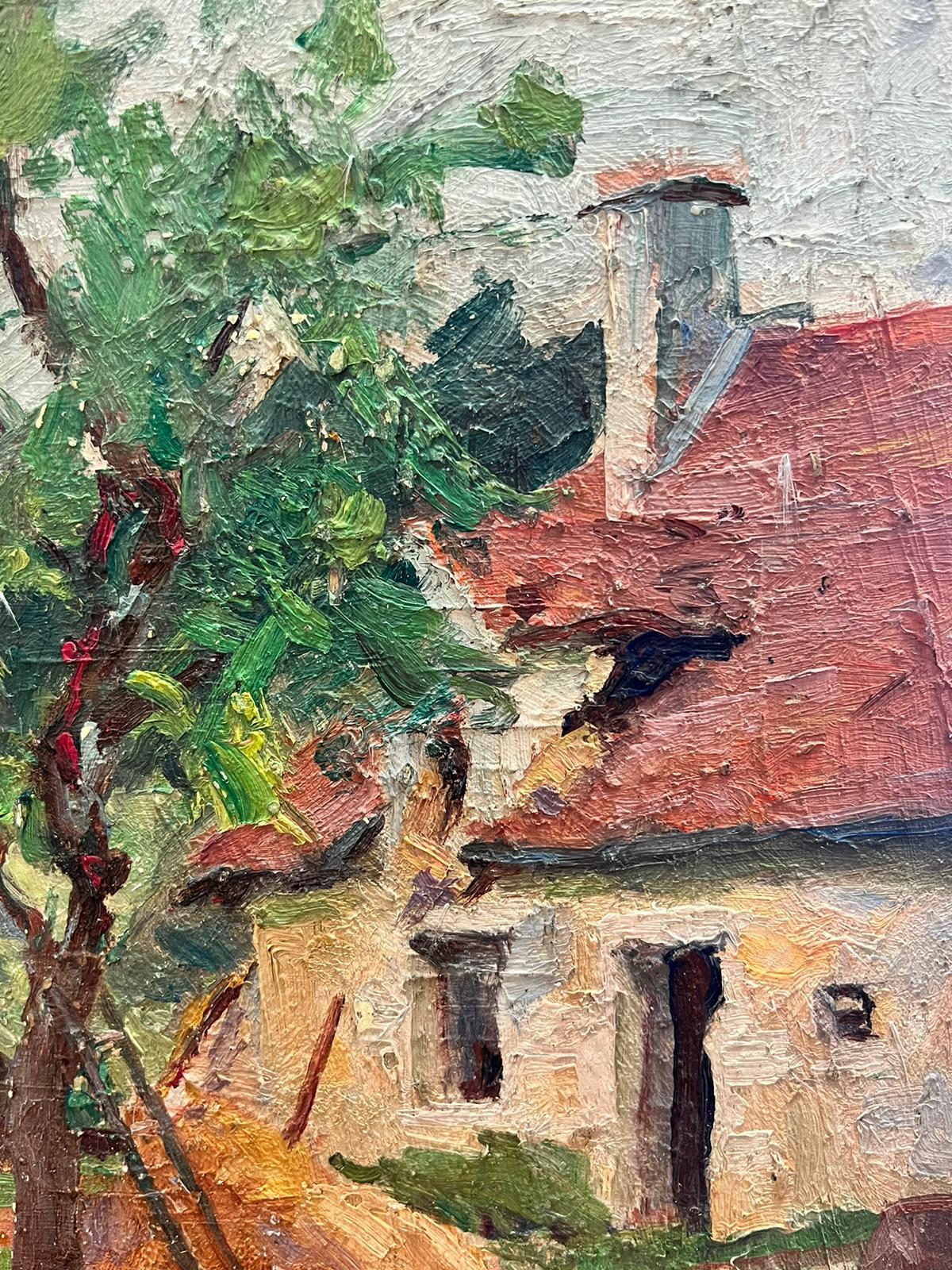 Artist/ School: Suzanne Crochet (French c. 1930), female French Impressionist artist

Title: The Rural Cottage

Medium: oil on board, unframed

Size:

board: 13 x 9.5 inches

Provenance: private collection, France

Condition: The painting is in
