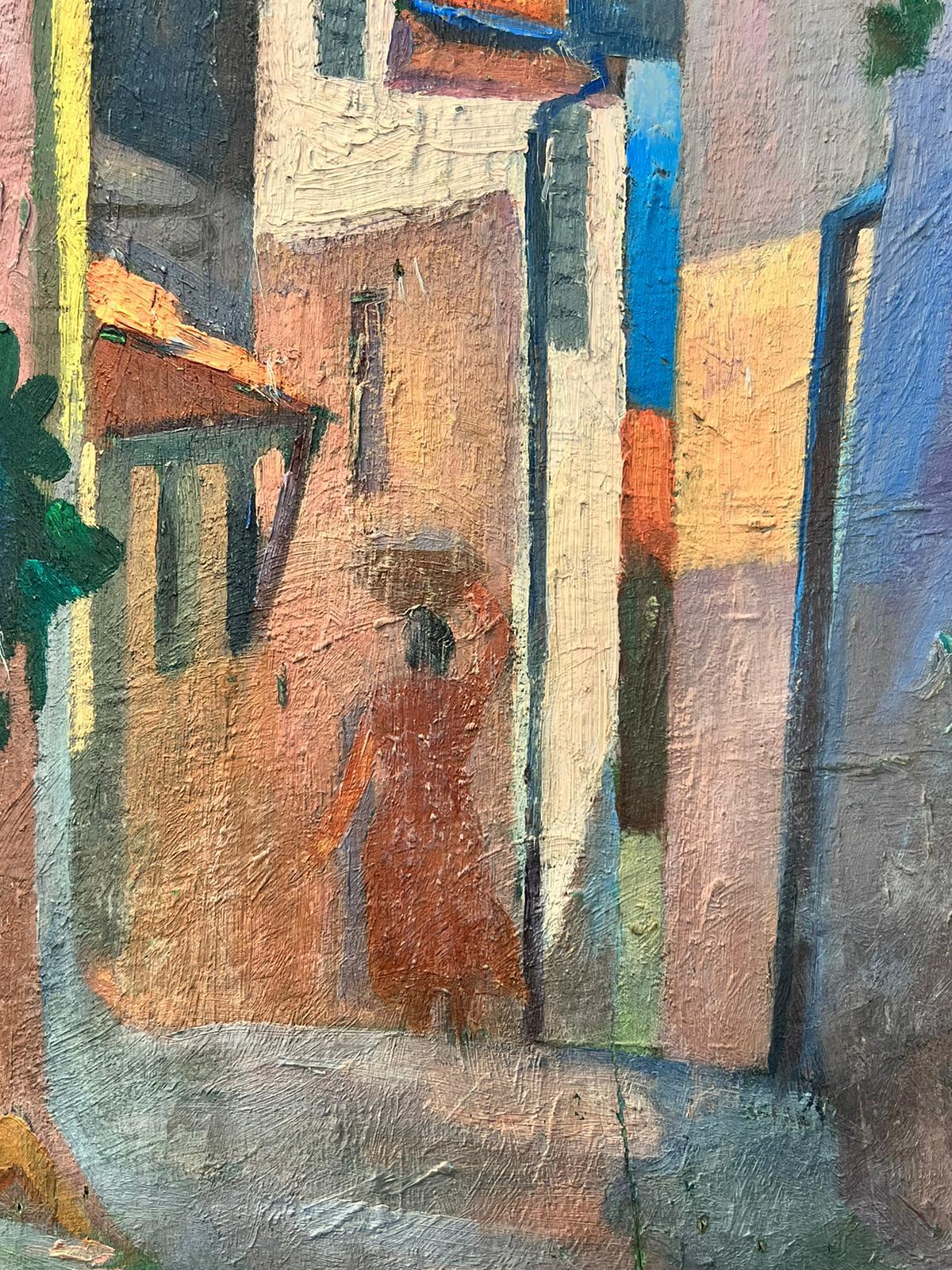 Artist/ School: Suzanne Crochet (French c. 1930 female French Impressionist artist)

Title: The Old Provencal Village

Medium: oil on board, unframed 

board: 13 x 9 inches

Provenance: private collection, France

Condition: The painting is in