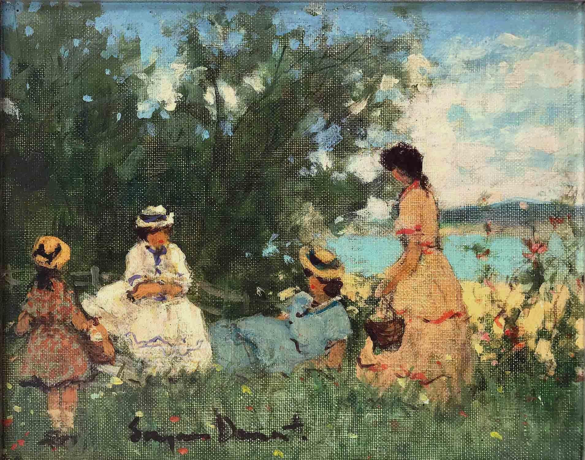 picnic in the park painting