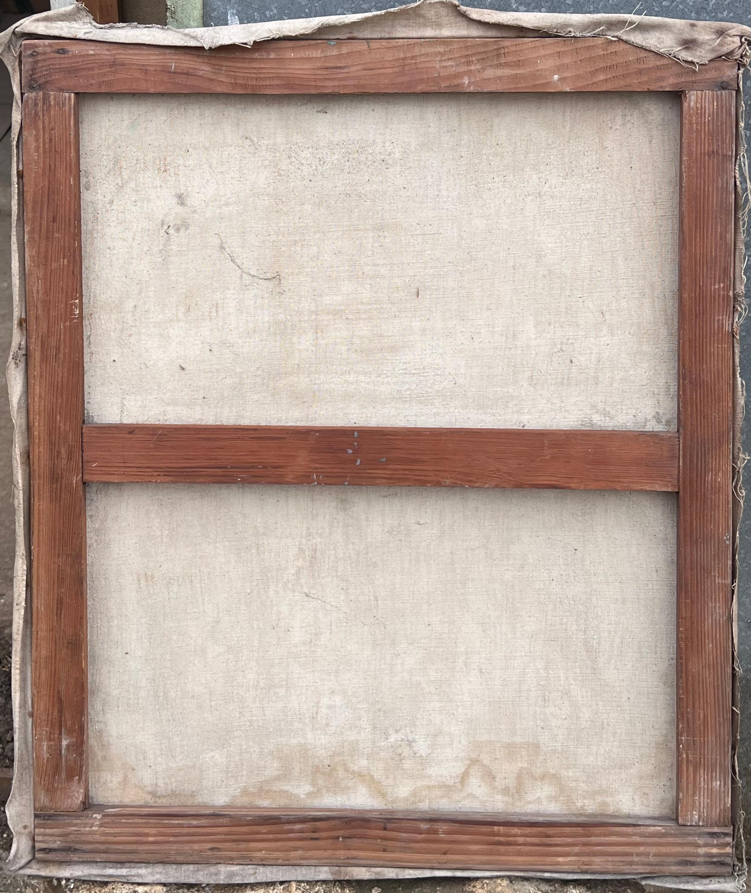 Nudo femminile biondo in un interno verde Pittura impressionista francese della metà del secolo scorso in vendita 5