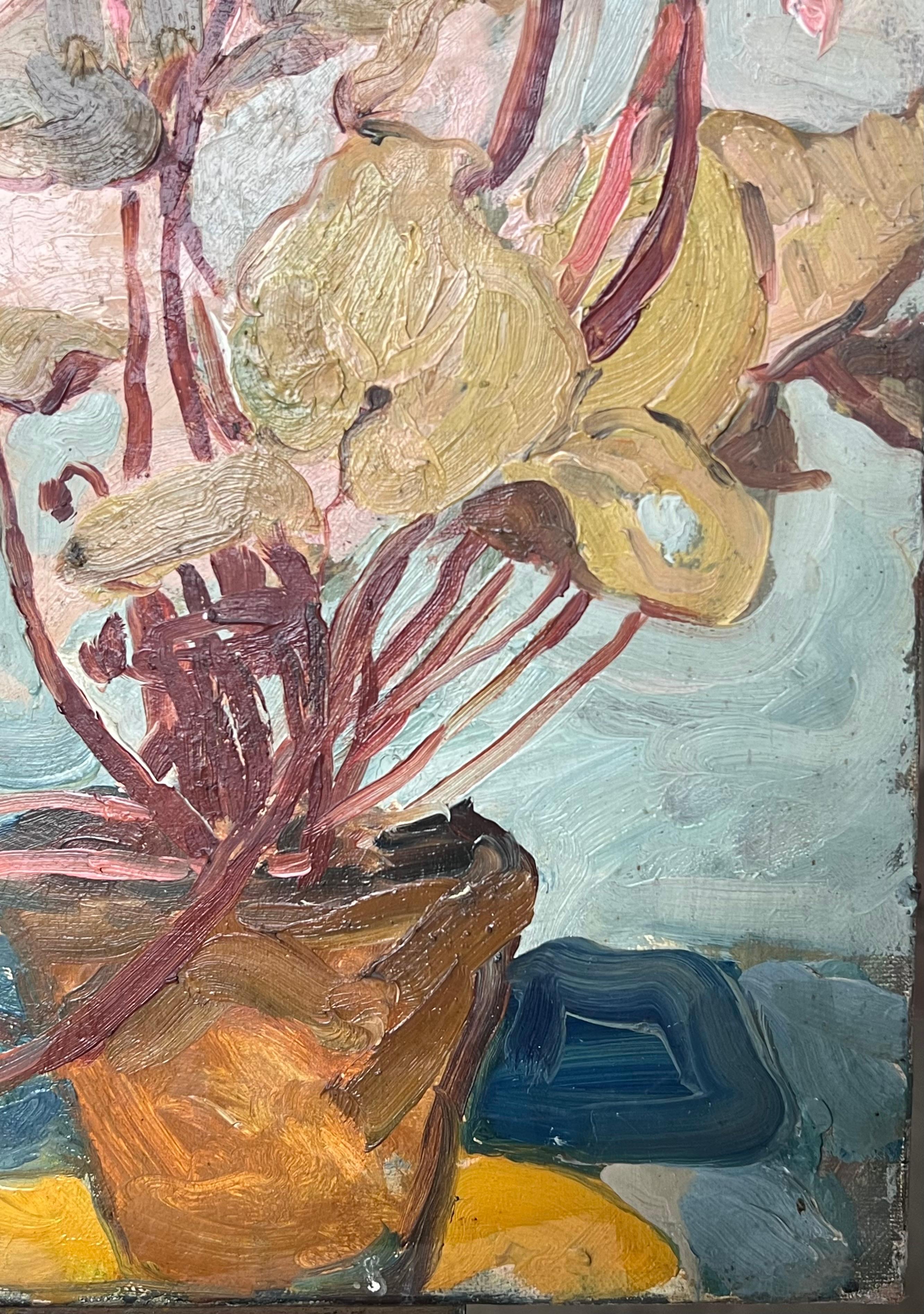 Artistics/ School : Suzanne Dinkés (française, 1895 - 1984)
Médium : huile sur toile, non encadrée
Taille : 18 x 13 pouces
Provenance : collection privée, France
Condit : Le tableau est dans un état général très bon et sain.