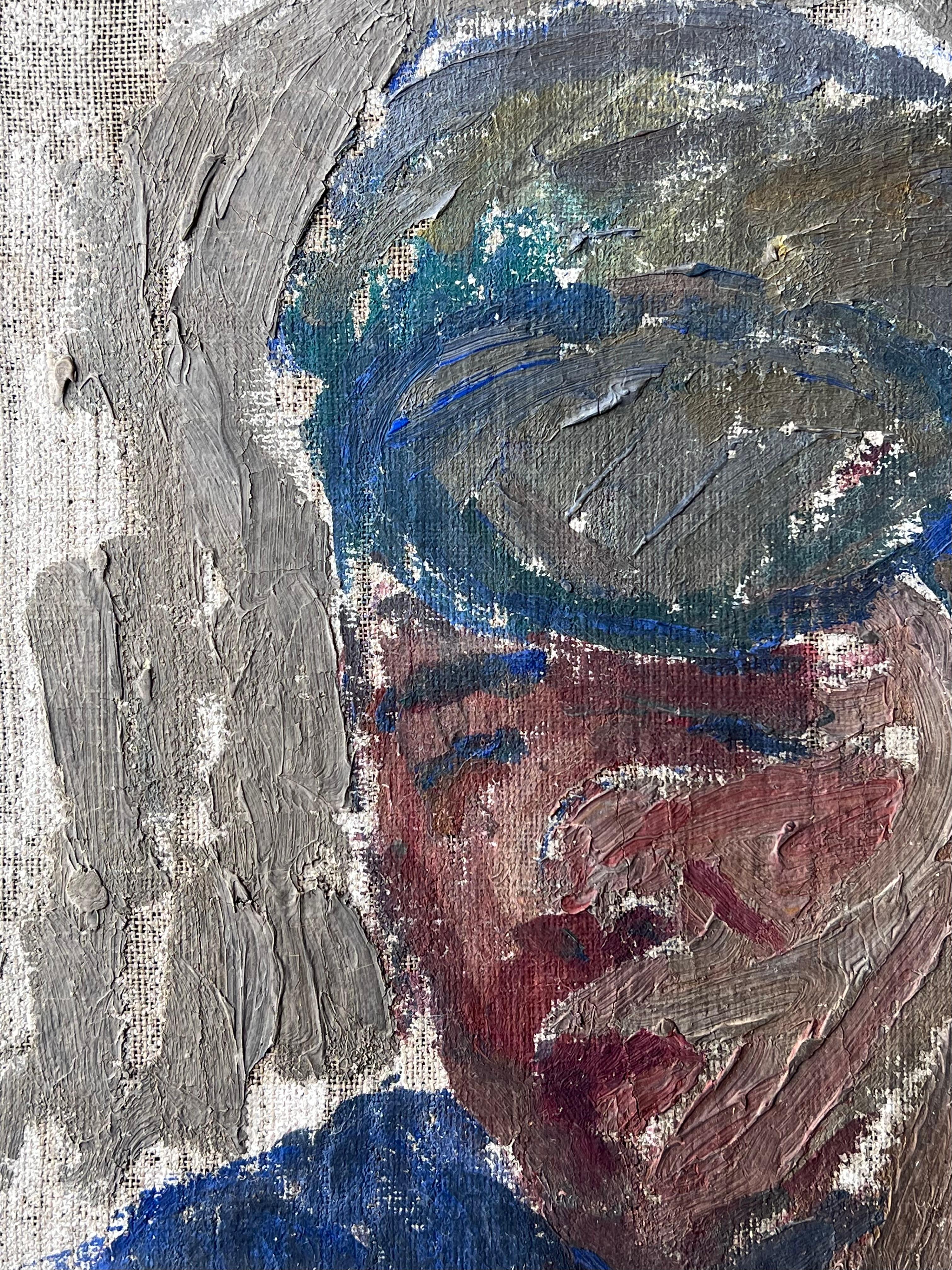 Künstler/Schule: Suzanne Dinkés (Französisch, 1895 - 1984)
Medium: signiertes Öl auf dünner Leinwand, ungerahmt
Größe: 15 x 16 Zoll
Provenienz: Privatsammlung, Frankreich
Zustand: Das Gemälde ist in einem insgesamt sehr guten und soliden Zustand.
 