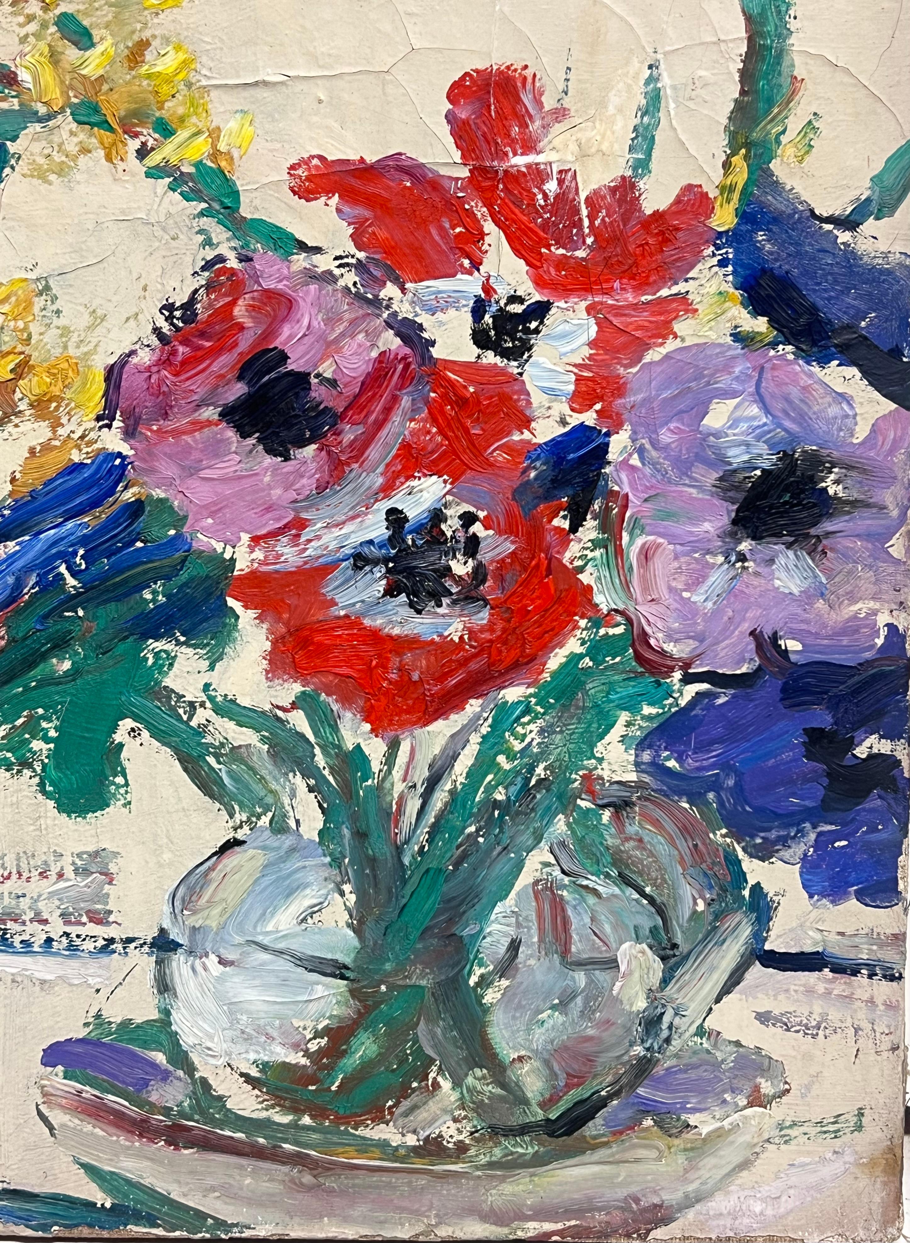 Nature morte de fleurs
Artistics/ School : Suzanne Dinkés (française, 1895 - 1984)
Médium : huile sur toile, non encadrée
Taille : 10.75 x 9 pouces
Provenance : collection privée, France
Condit : Le tableau est dans un état général très bon et sain.