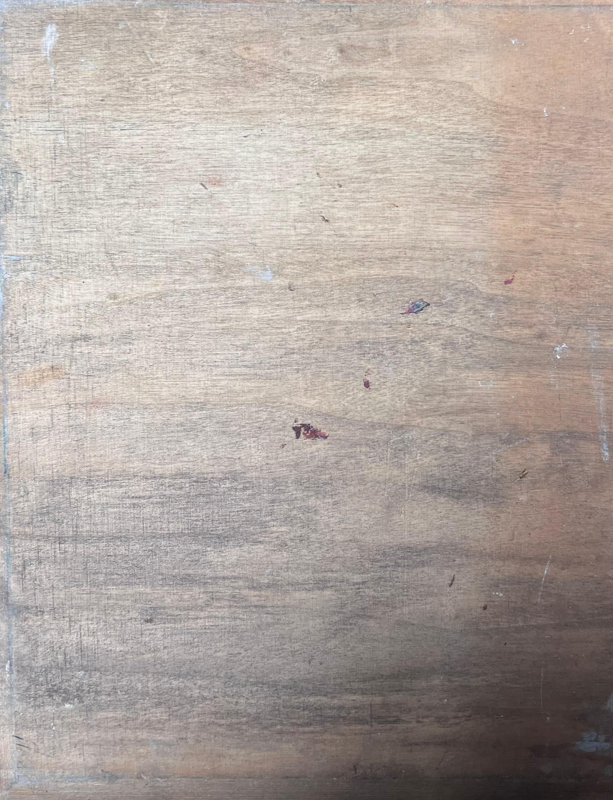 Künstler/Schule: Suzanne Dinkés (Französisch, 1895 - 1984)
Medium: Öl auf Karton, ungerahmt
Größe: 9,5 x 7,5 Zoll
Provenienz: Privatsammlung, Frankreich
Zustand: Das Gemälde ist in einem insgesamt sehr guten und soliden Zustand.
 