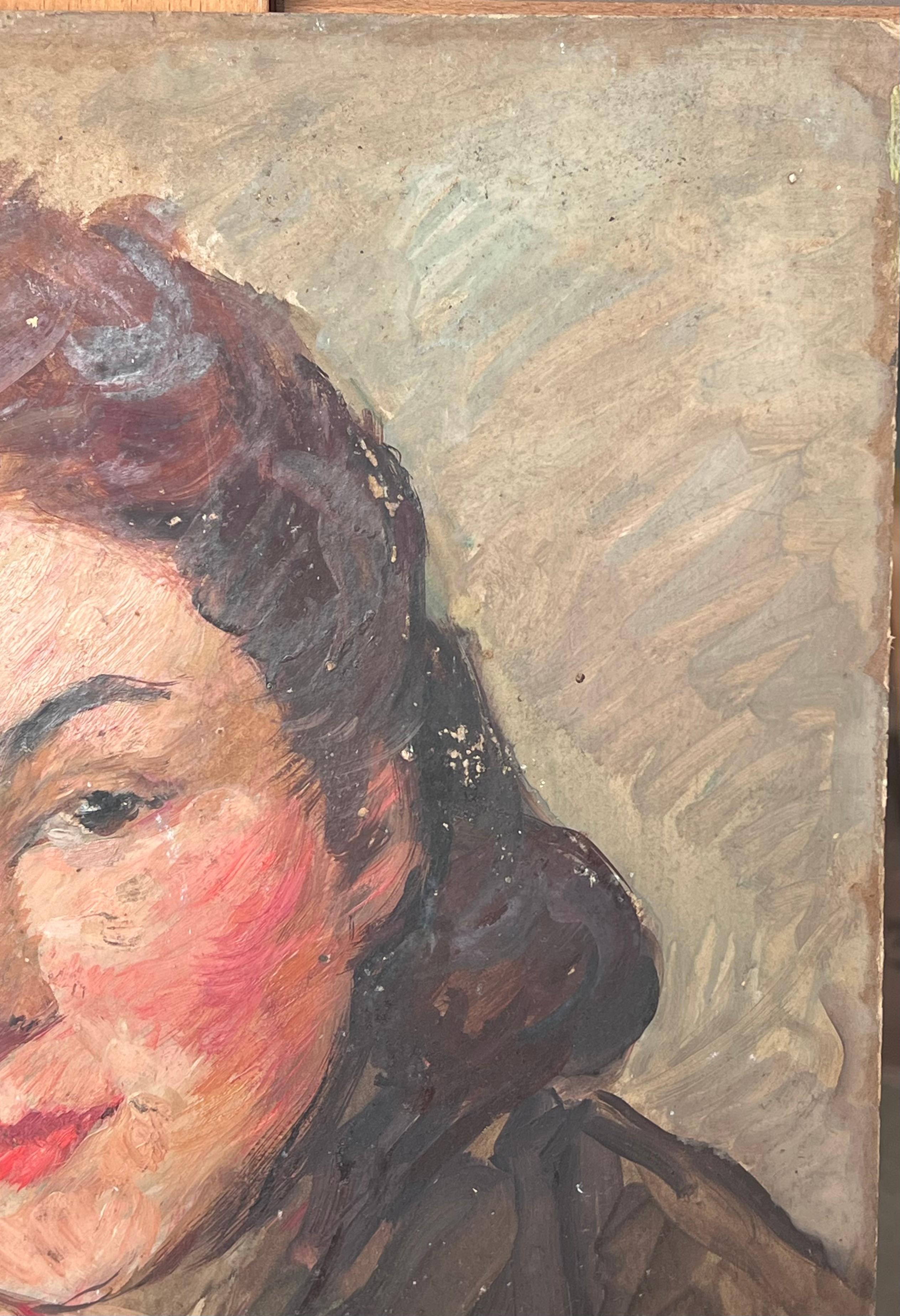 Artista/ Escuela: Suzanne Dinkés (francesa, 1895 - 1984)
Técnica: Óleo sobre tabla, sin enmarcar
Tamaño : 16 x 13 pulgadas
Procedencia: colección privada, Francia
Estado de conservación: El cuadro está en general en muy buenas y sólidas