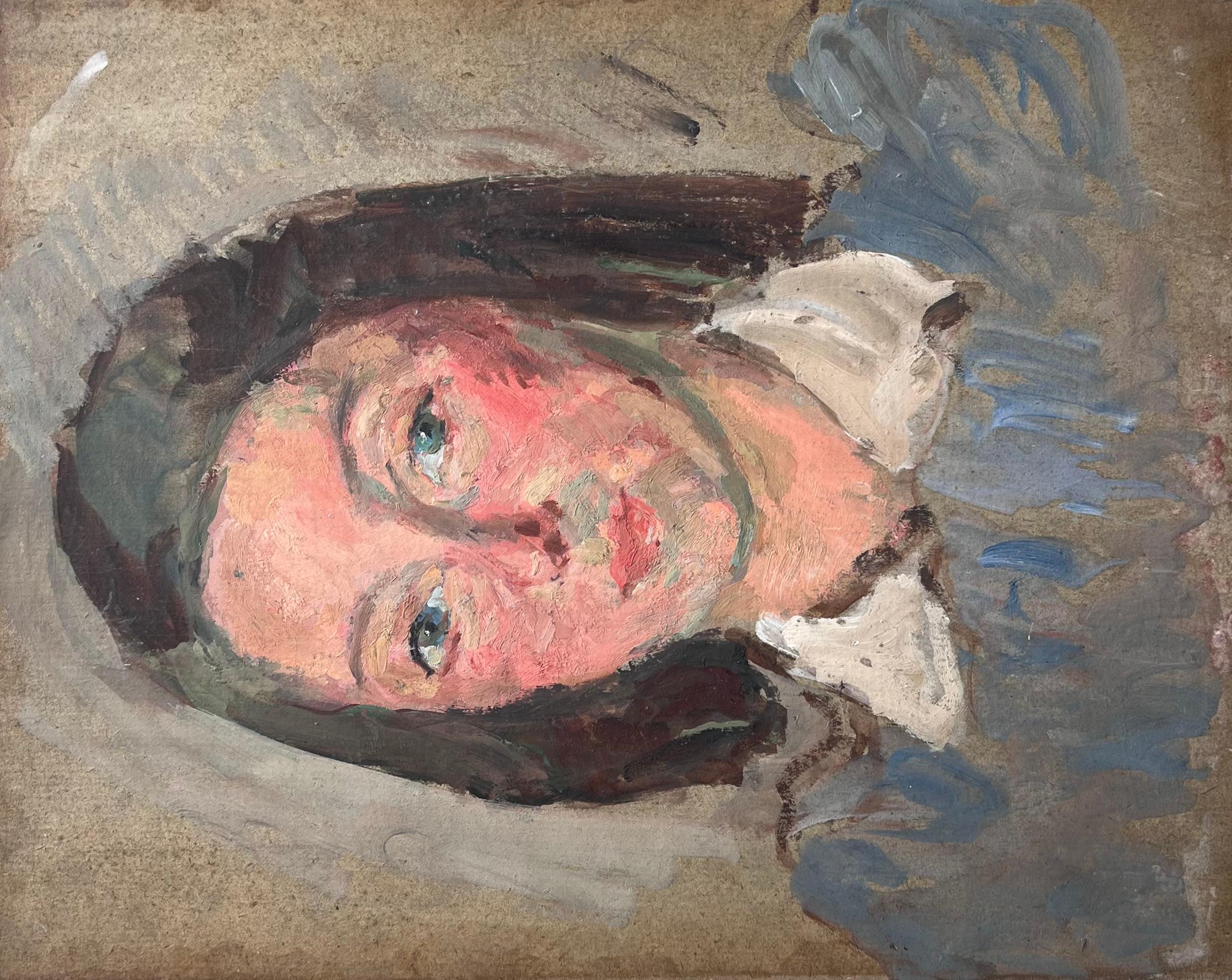 Peinture à l'huile impressionniste française du milieu du siècle Fille à cheval avec son professeur en vente 2