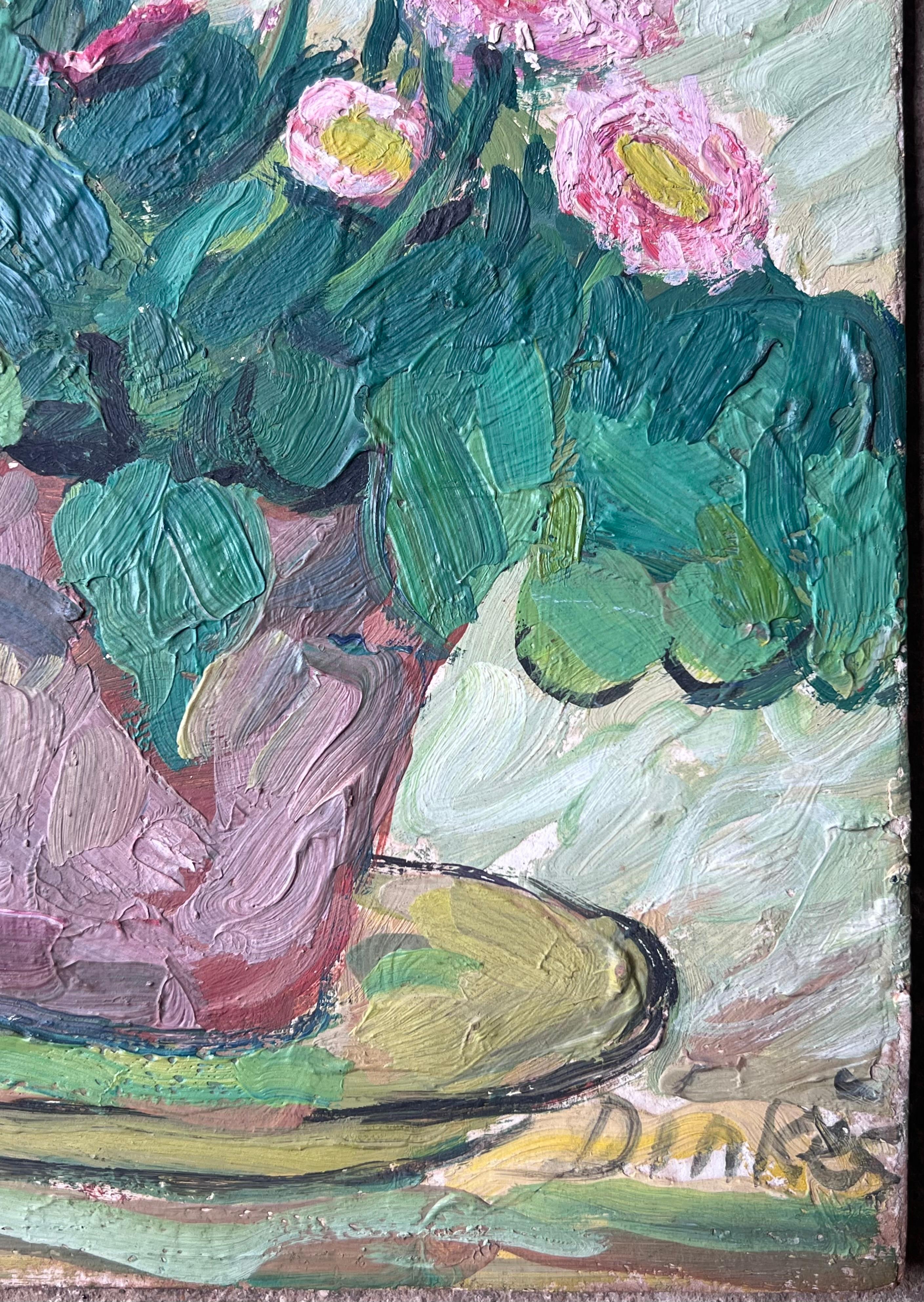 Artistics/ School : Suzanne Dinkés (française, 1895 - 1984)
Médium : huile sur panneau signée, non encadrée
Taille : 9.5 x 7.5 pouces
Provenance : collection privée, France
Condit : Le tableau est dans un état général très bon et sain.
 