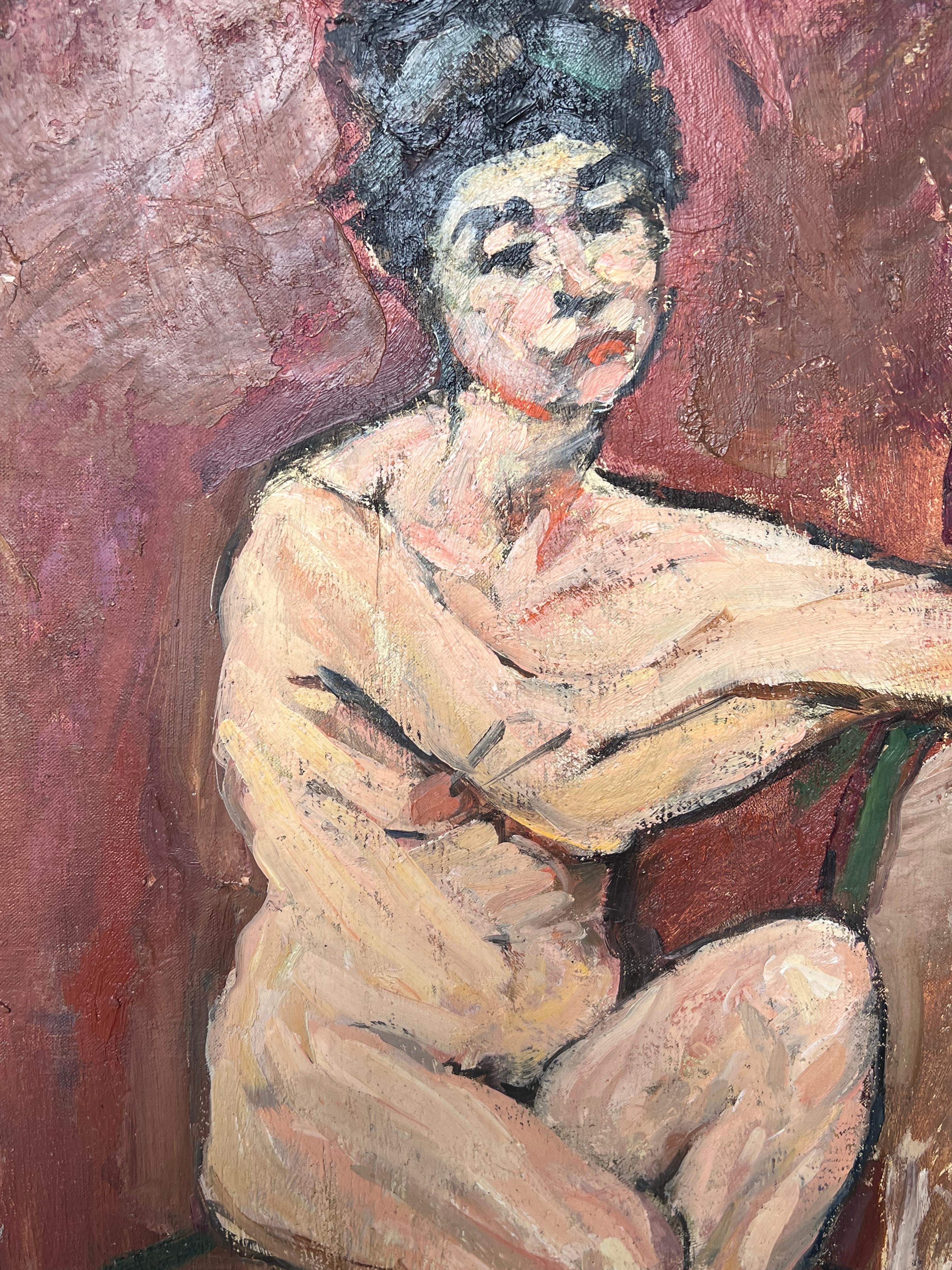 Künstler/Schule: Suzanne Dinkés (Französisch, 1895 - 1984)
Medium: verso signiert Öl auf Leinwand, ungerahmt
Größe: 22 x 18,5 Zoll
Provenienz: Privatsammlung, Frankreich
Zustand: Das Gemälde ist in einem insgesamt sehr guten und soliden Zustand.
 