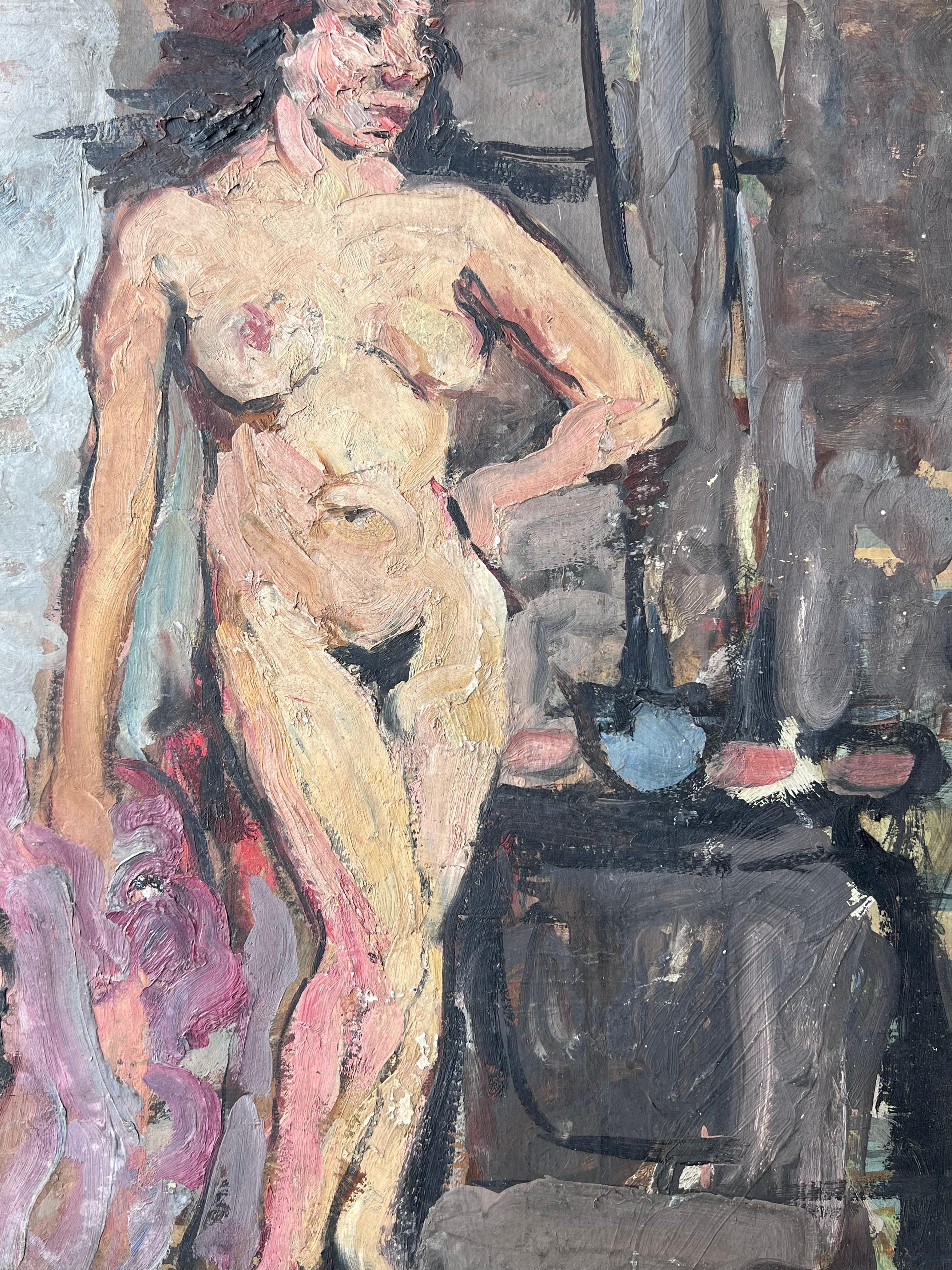 Künstler/Schule: Suzanne Dinkés (Französisch, 1895 - 1984)
Medium: signiertes Öl auf Karton, ungerahmt
Größe: 16 x 13 Zoll
Provenienz: Privatsammlung, Frankreich
Zustand: Das Gemälde ist in einem insgesamt sehr guten und soliden Zustand.
 