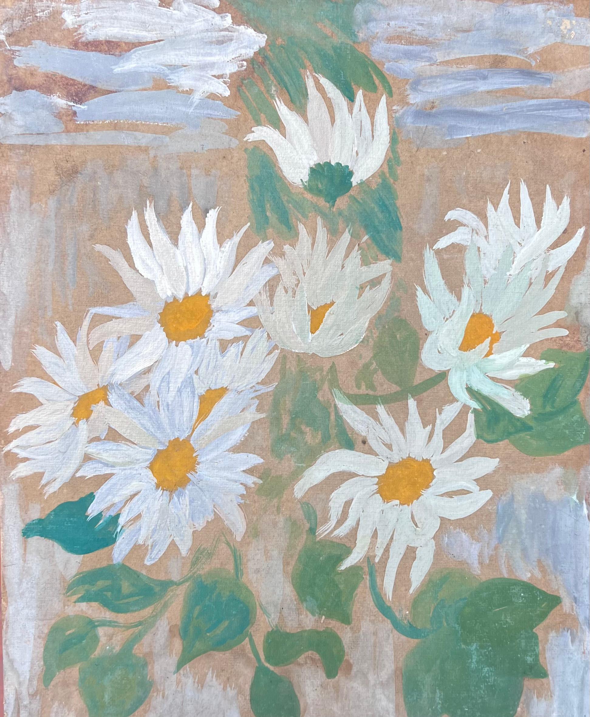 Mid Century Französisch Impressionist signiert Öl Porträt Frau in roten Halskette im Angebot 2