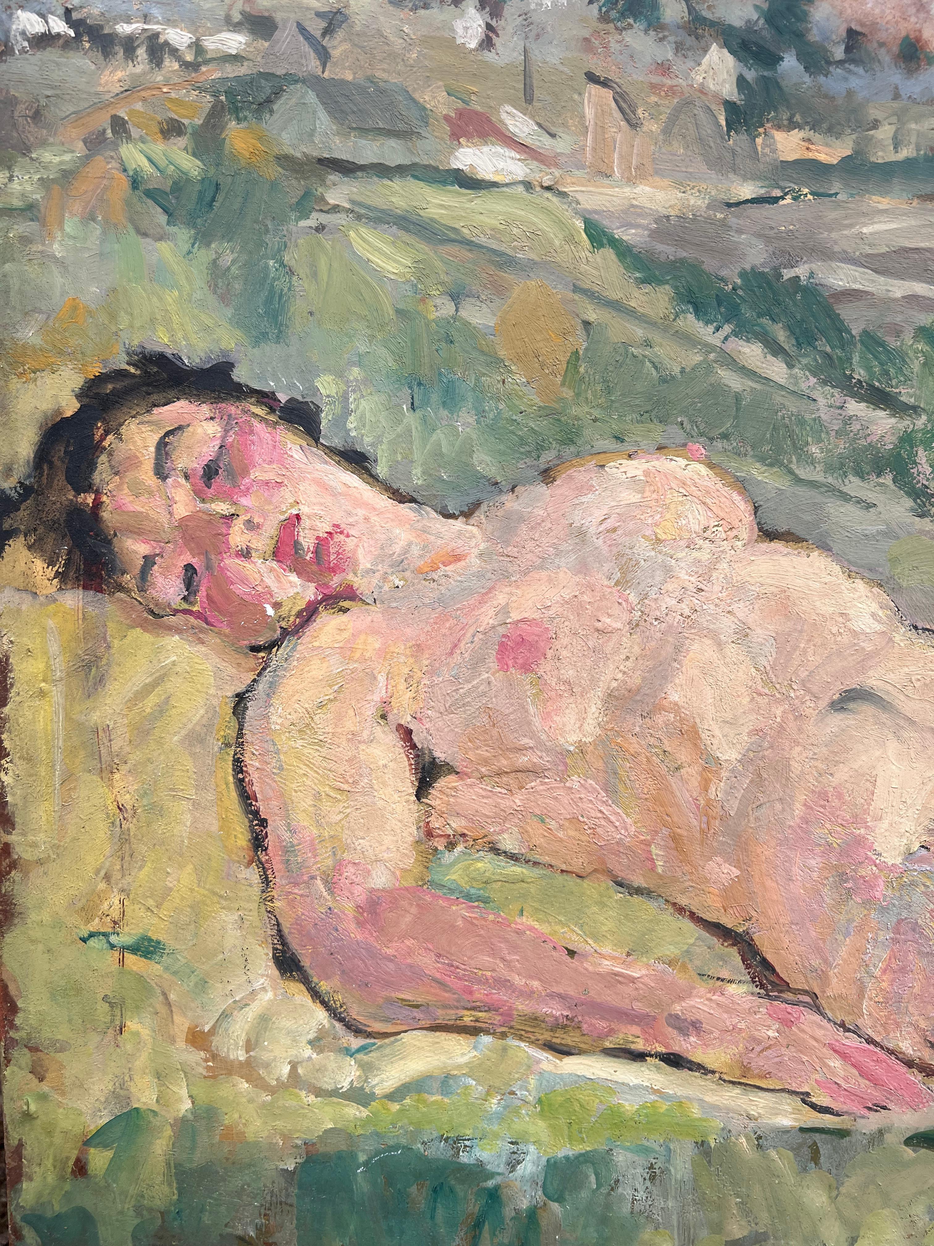 Artista/ Escuela: Suzanne Dinkés (francesa, 1895 - 1984)
Técnica: Óleo sobre tabla, sin enmarcar
Tamaño : 25 x 21 pulgadas
Procedencia: colección privada, Francia
Estado de conservación: El cuadro está en general en muy buenas y sólidas