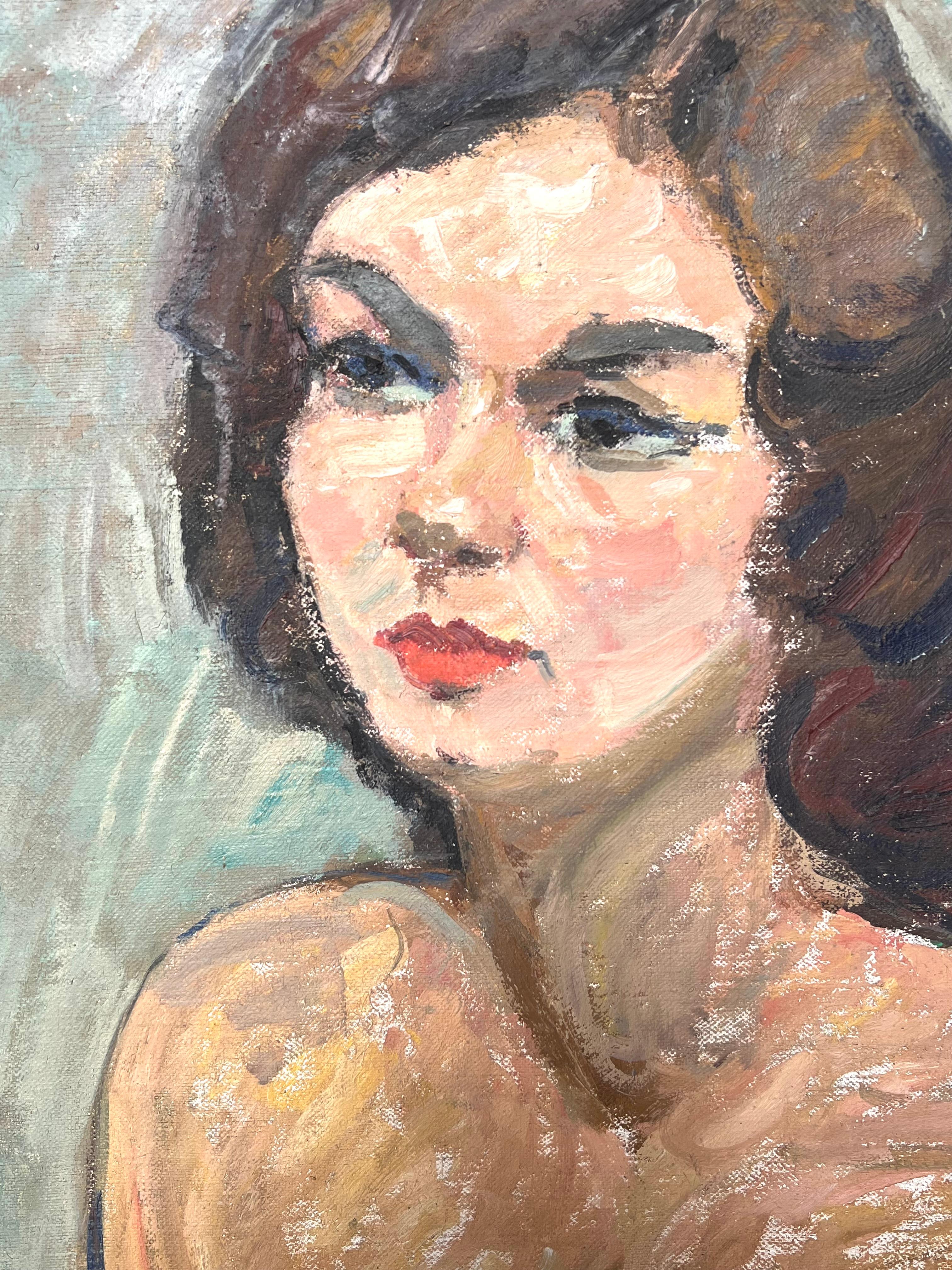 Künstler/Schule: Suzanne Dinkés (Französisch, 1895 - 1984)
Medium: Öl auf Leinwand, ungerahmt
Größe: 18 x 22 Zoll
Verso signiert
Provenienz: Privatsammlung, Frankreich
Zustand: Das Gemälde ist in einem insgesamt sehr guten und soliden Zustand mit