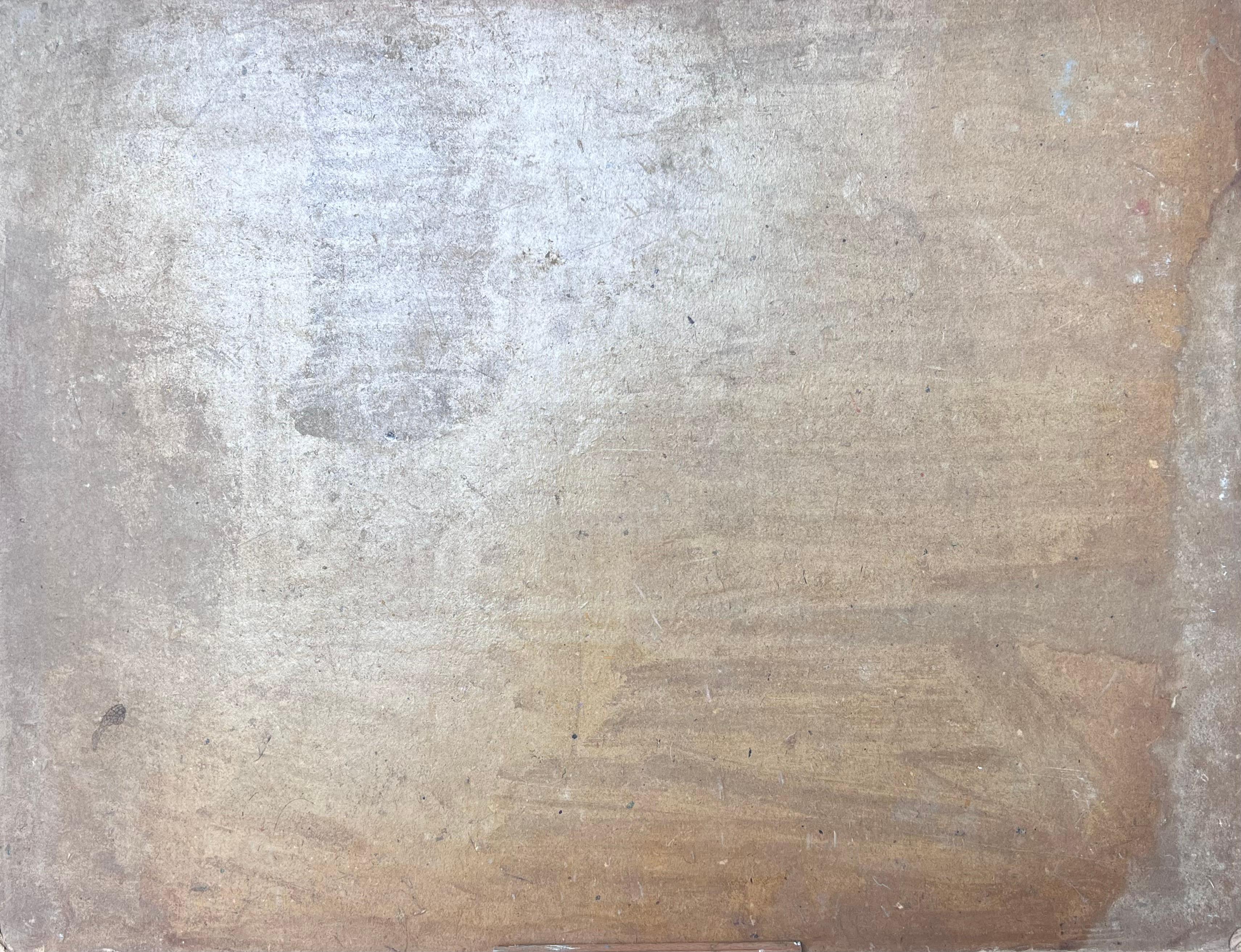 Château de Provence caché dans une oliveraie Peinture impressionniste du milieu du siècle en vente 2