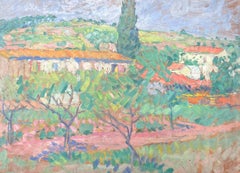 Provence Chateau Hidden In The Olive Grove Mid Century Impressionist Painting