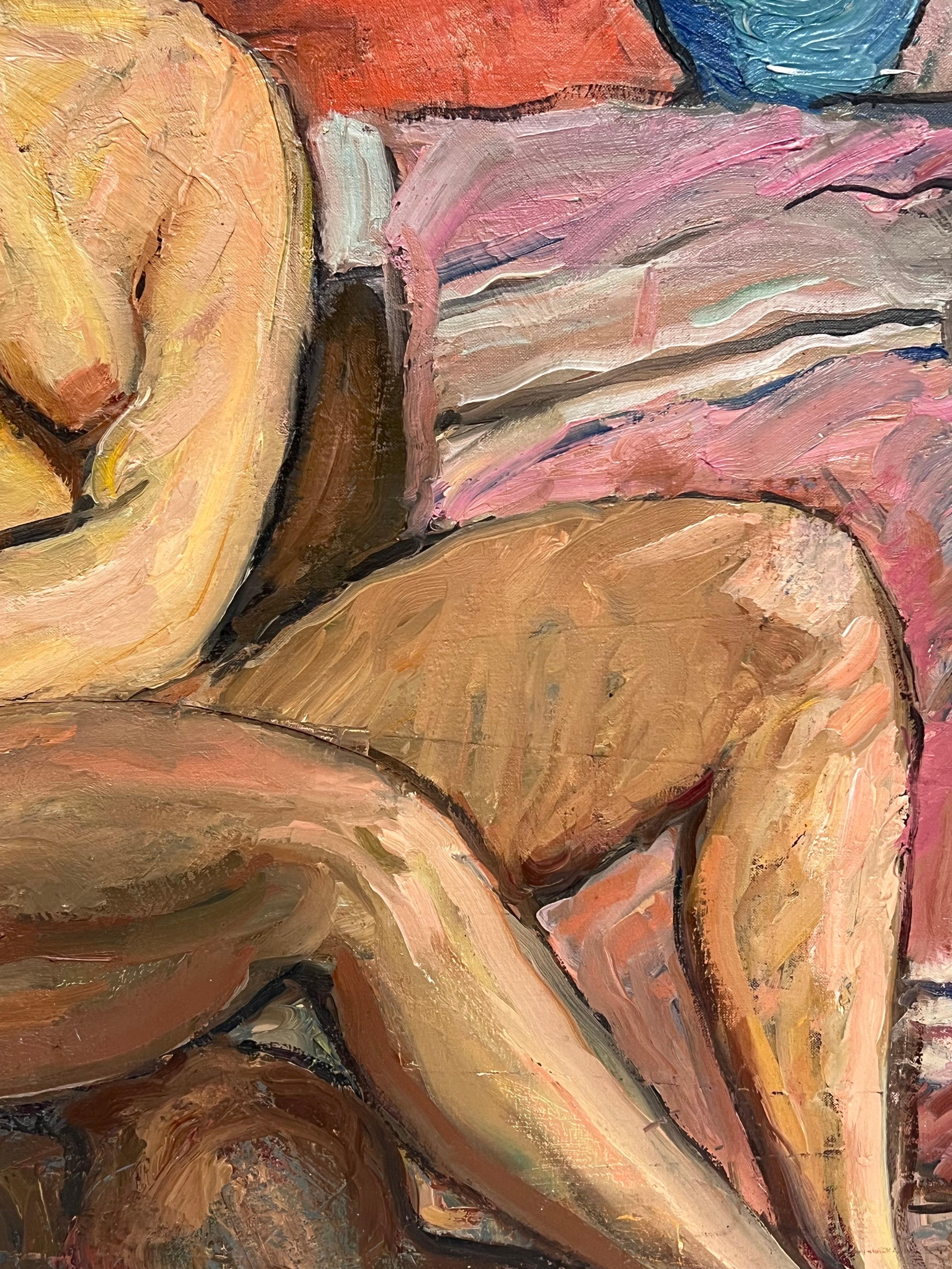 Le modèle des artistes, femme nue dans un intérieur
vers les années 1950
Artistics/ School : Suzanne Dinkés (française, 1895 - 1984)
Médium : huile sur toile, non encadrée
Taille : 28 x 24 pouces
signé au verso
Provenance : collection privée,