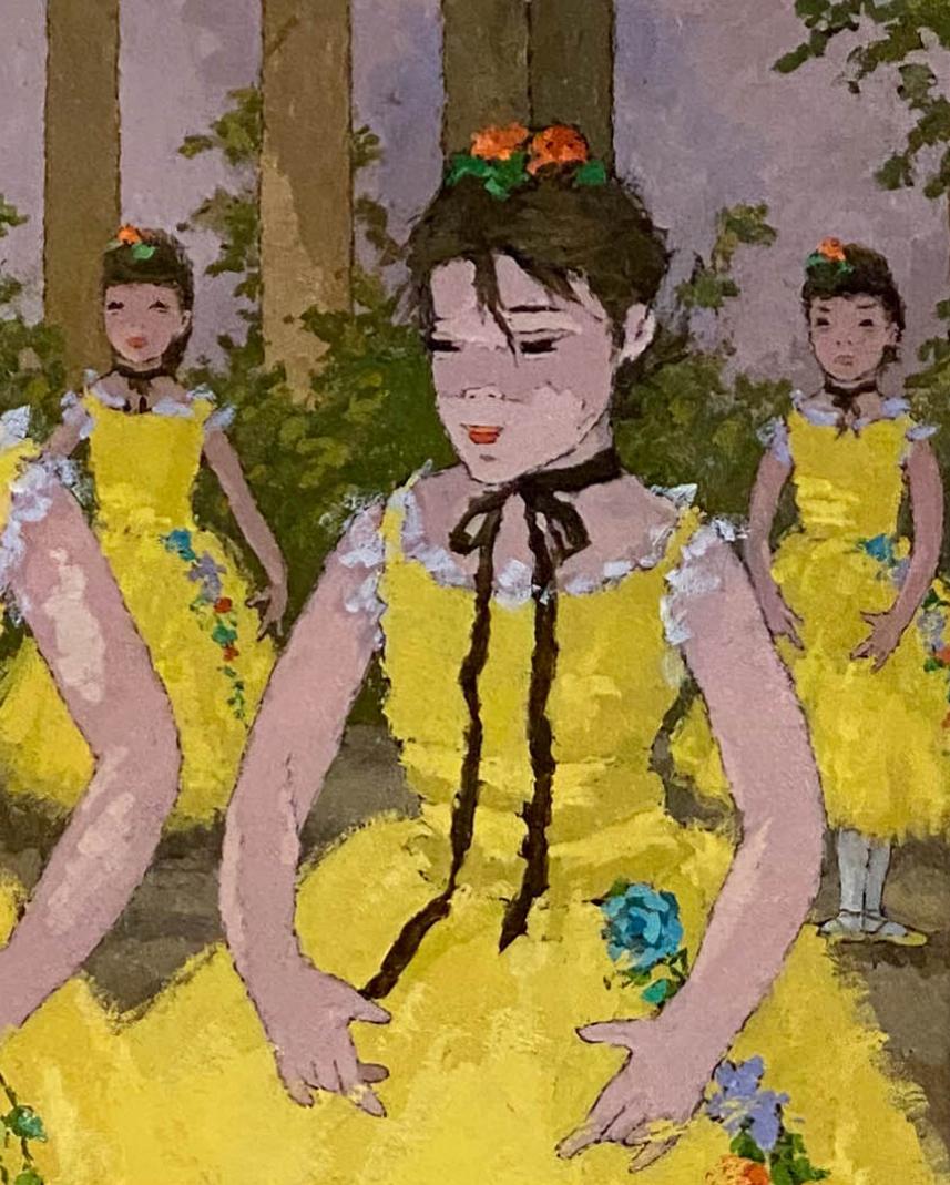 Balletto dei bambini - Portrait Painting Marrone di Suzanne Eisendieck