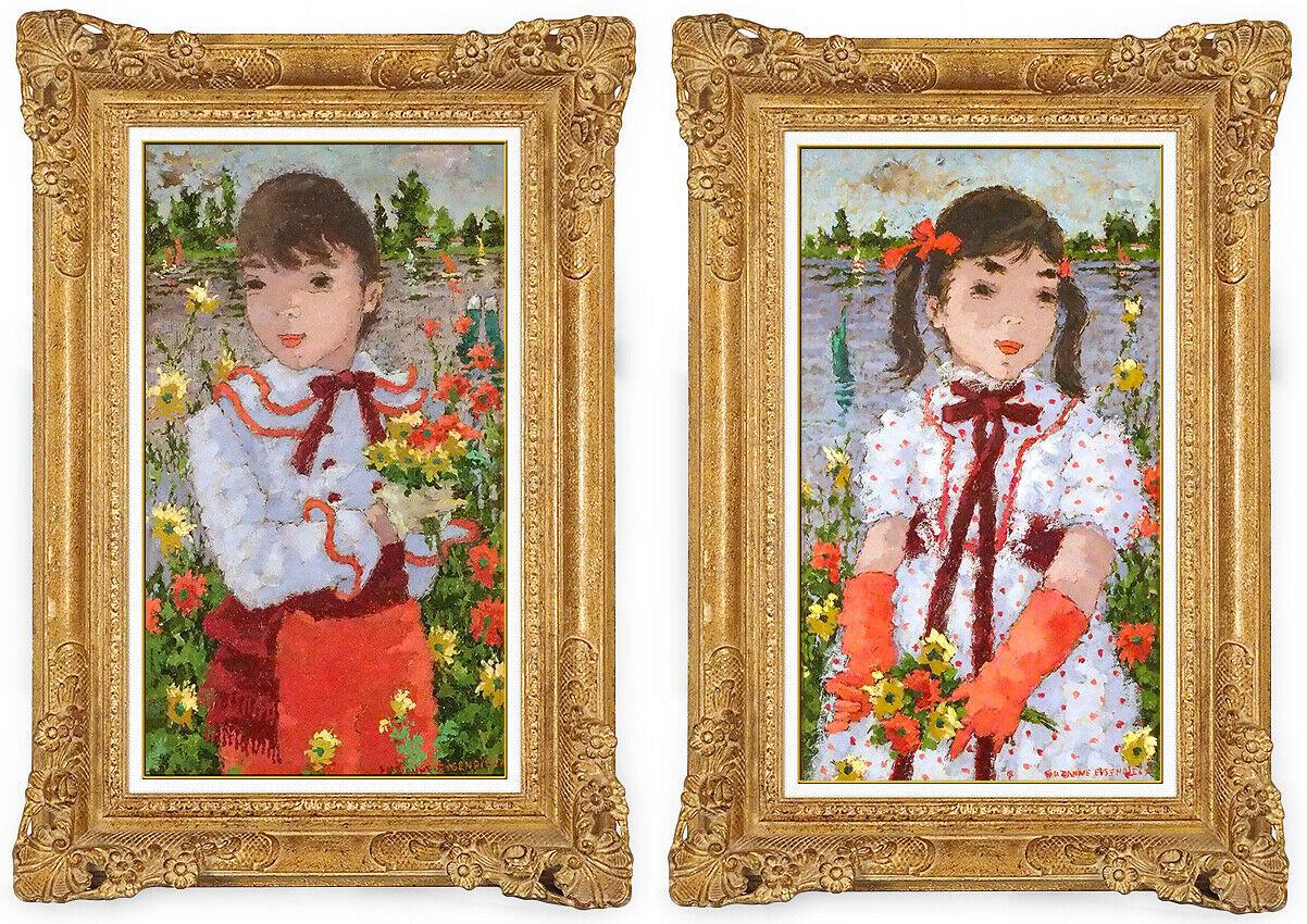 Suzanne Eisendieck 2 Authentic and Original Oil Paintings on Canvas, Each Professionally Custom Framed in its Vintage Moulding and listed with the Submit Best Offer option

Accepting Offers Now: The items up for sale are a pair of spectacular and