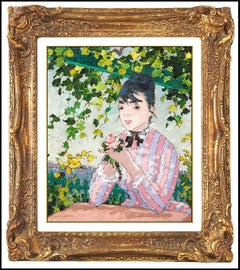 Suzanne Eisendieck Original Oil Painting On Canvas Female Portrait Signed Art
