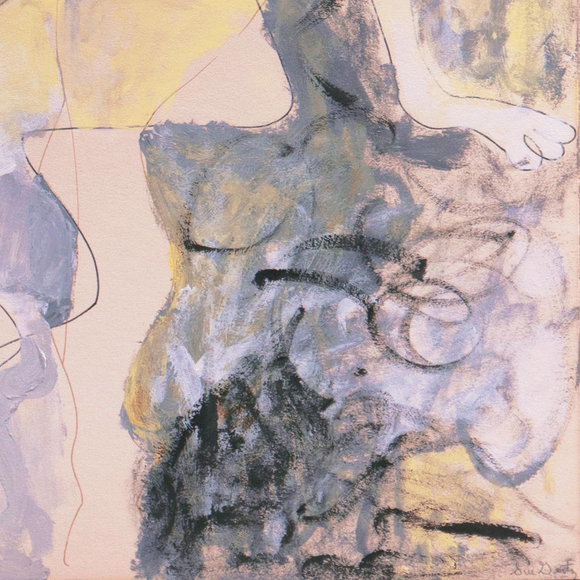 'Abstract Figural', Woman Artist, Art Institute of Chicago, San Bernardino - Painting by Suzanne Gertz