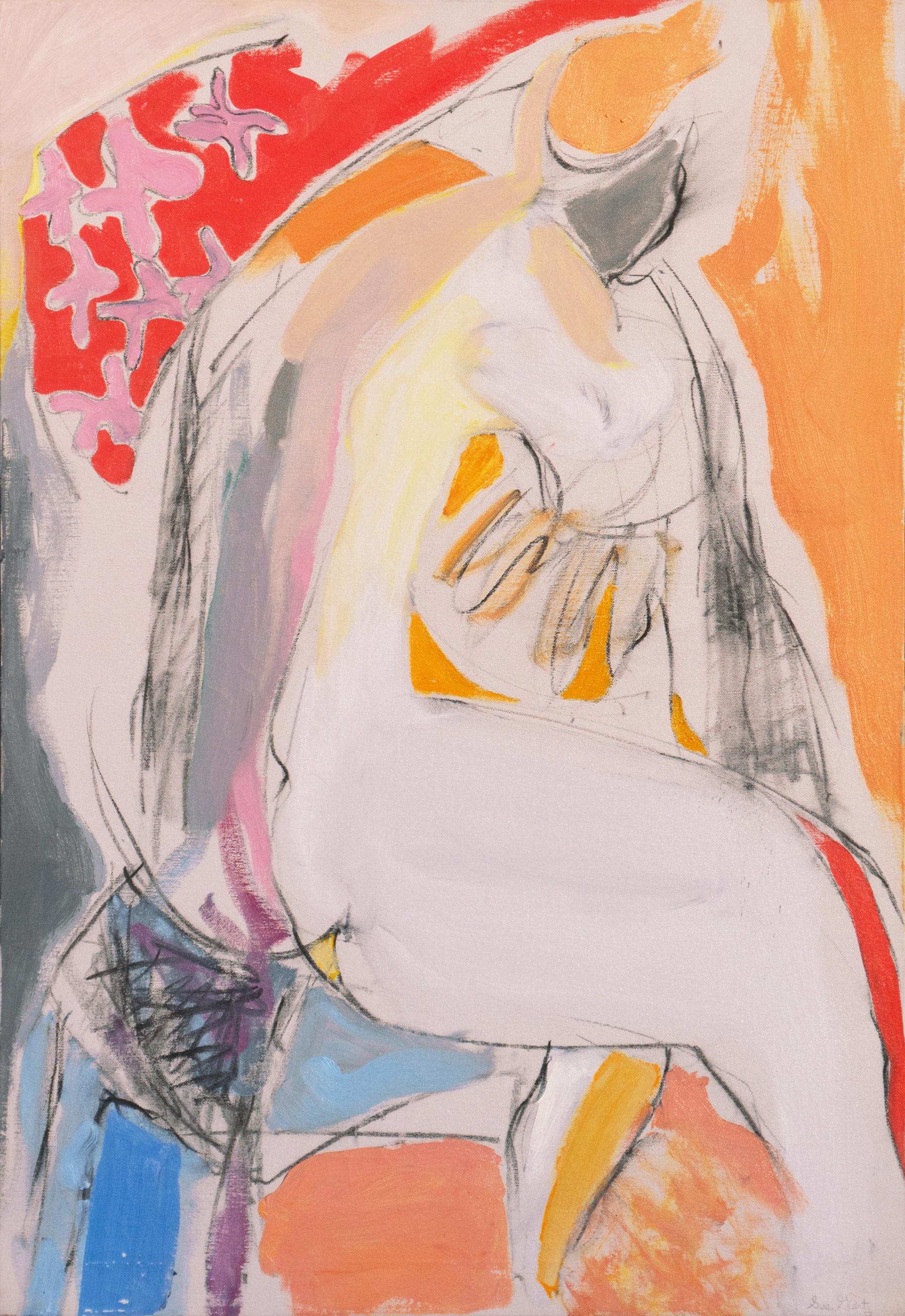 Suzanne Gertz Nude Painting - 'Abstract Figural', Woman Artist, Art Institute of Chicago, San Bernardino