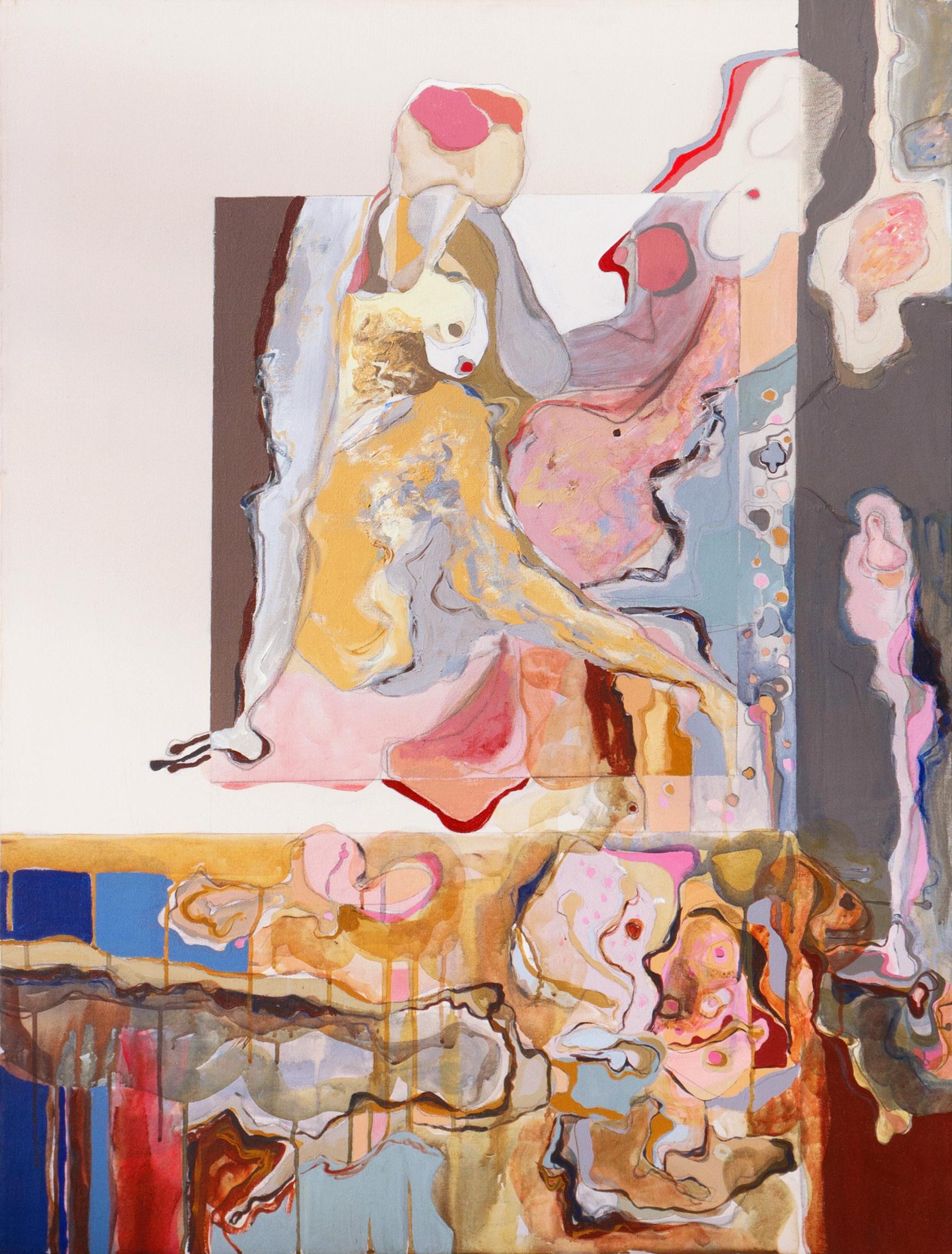 Suzanne Gertz Nude Painting - 'Figurative Abstract', Woman Artist, Art Institute of Chicago, San Bernardino