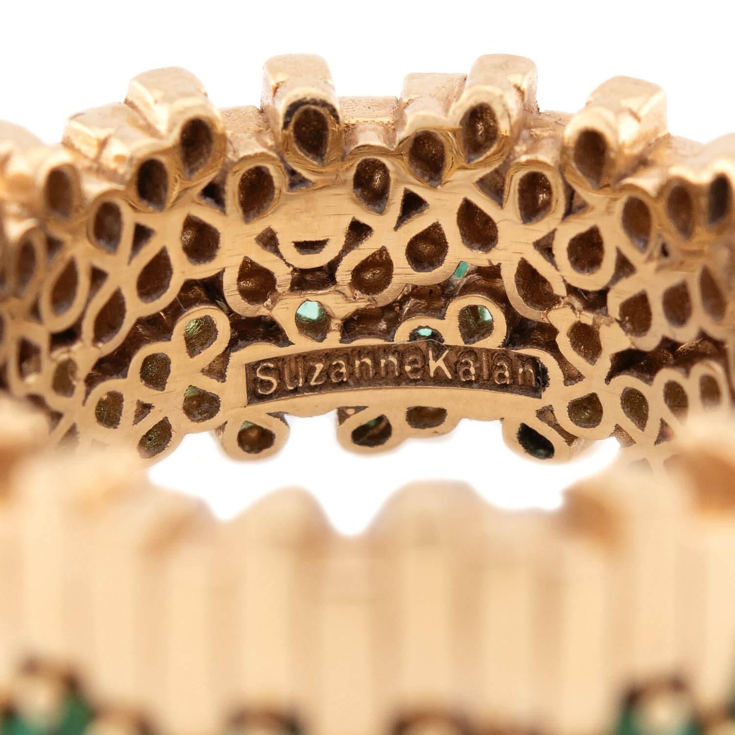 SUZANNE KALAN 18k Smaragd Band (Baguetteschliff) im Angebot