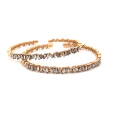 Suzanne Kalan Or rose 18 carats 1,55 carat. Bracelet jonc feu d'artifice en diamant brun