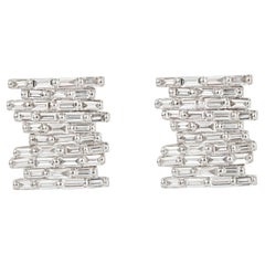 Suzanne Kalan Pave Baguette Diamond Earrings