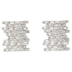 Pendientes de diamantes en forma de baguette con pavé de Suzanne Kalan