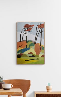 Paisaje abstracto Pintura al óleo "Mañana brumosa 1"