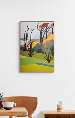 Abstracted Landscape Oil Painting "Misty Morning 2"