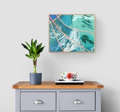 Abstracted Seascape Oil Painting "Harbour with Ropes"