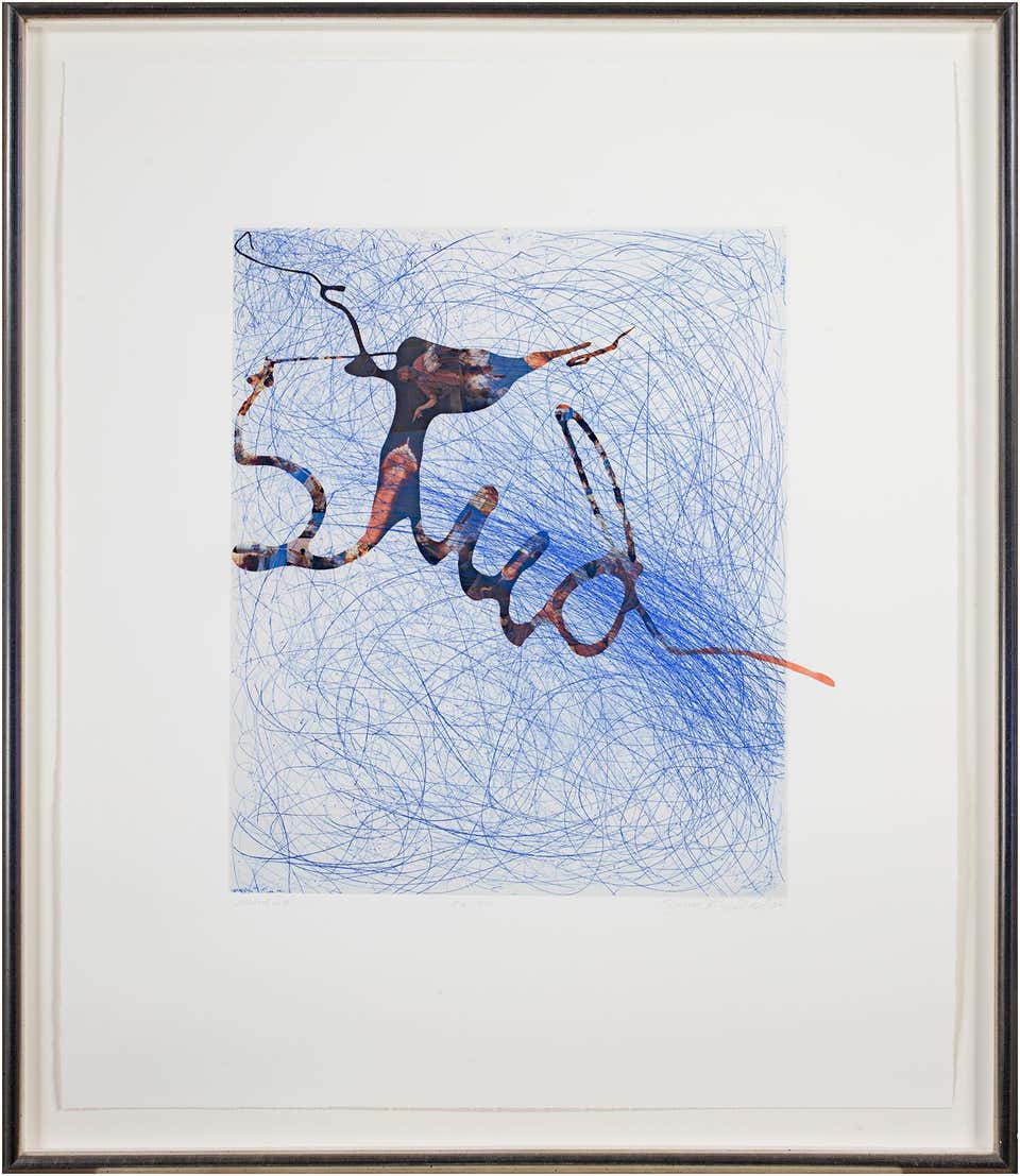 "Mankind, " Intaglio on Digital Inkjet Graphic signed by Suzanne McClelland