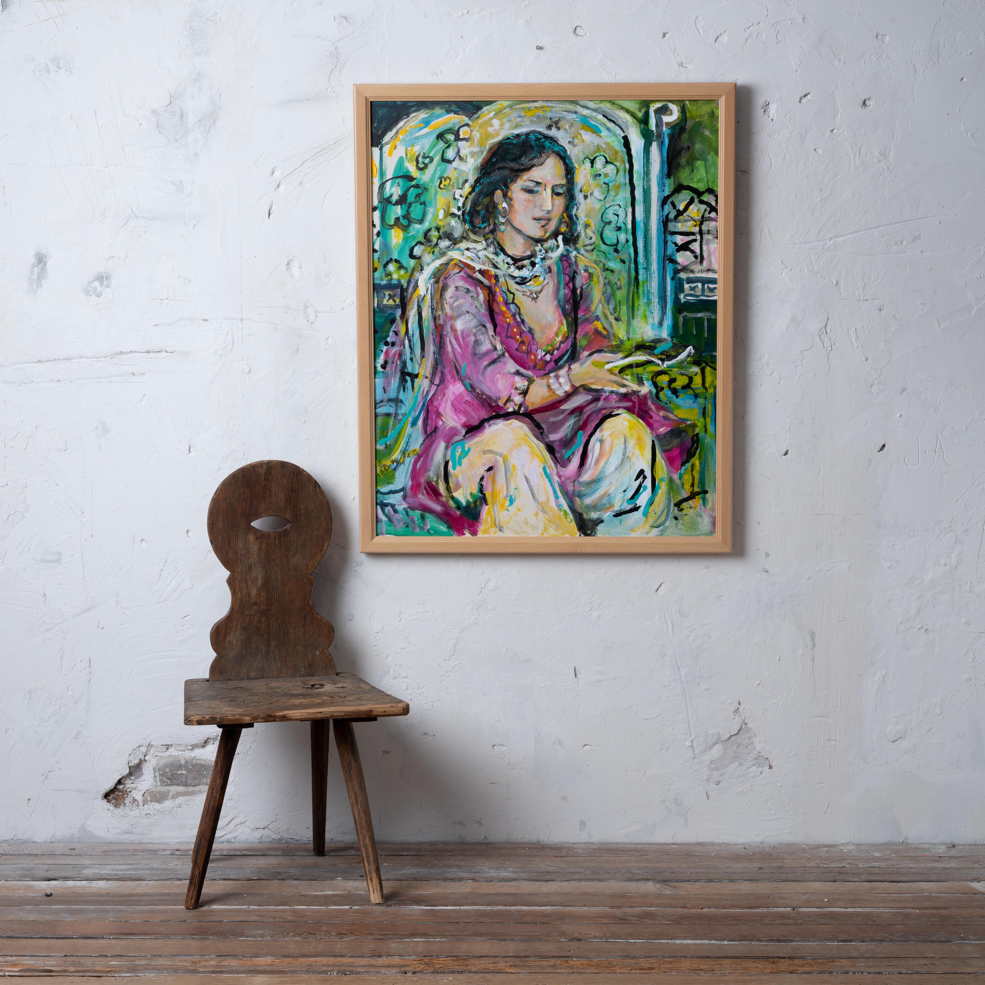 Modern Suzanne McCollough Plowden Portrait Painting For Sale