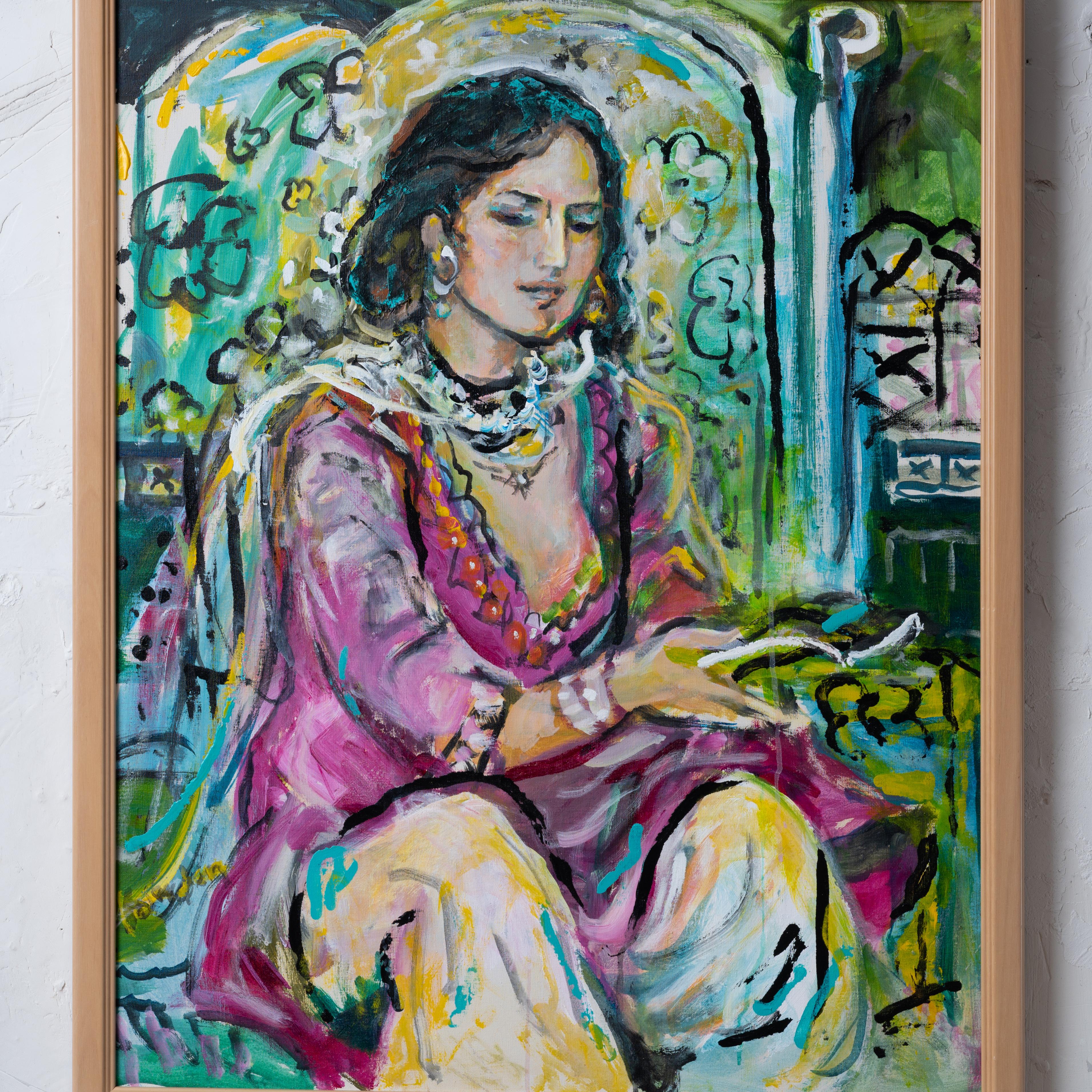 North American Suzanne McCollough Plowden Portrait Painting For Sale