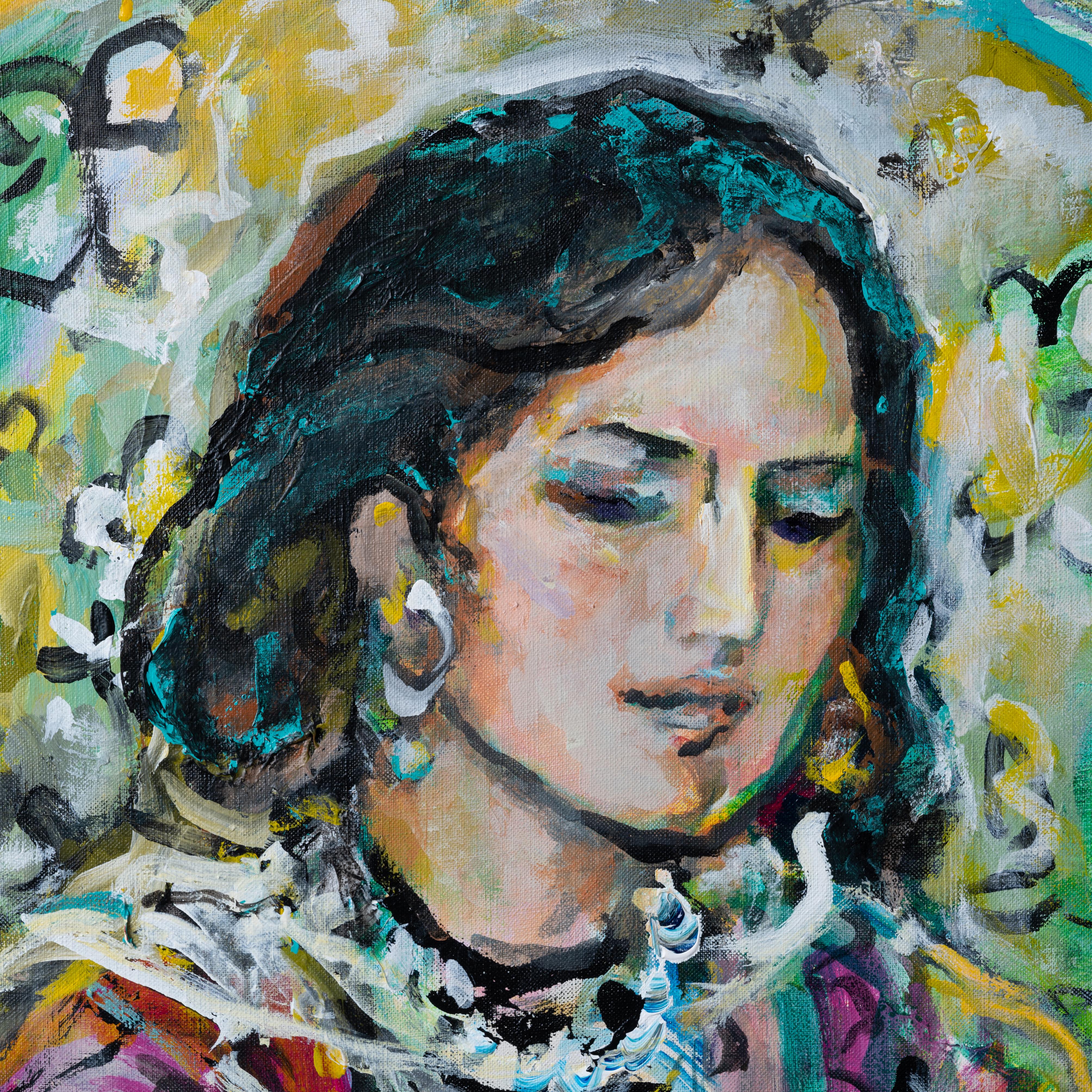 20th Century Suzanne McCollough Plowden Portrait Painting For Sale