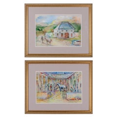 Suzanne McCullough Plowden - South Africa Watercolor Paintings - a Pair